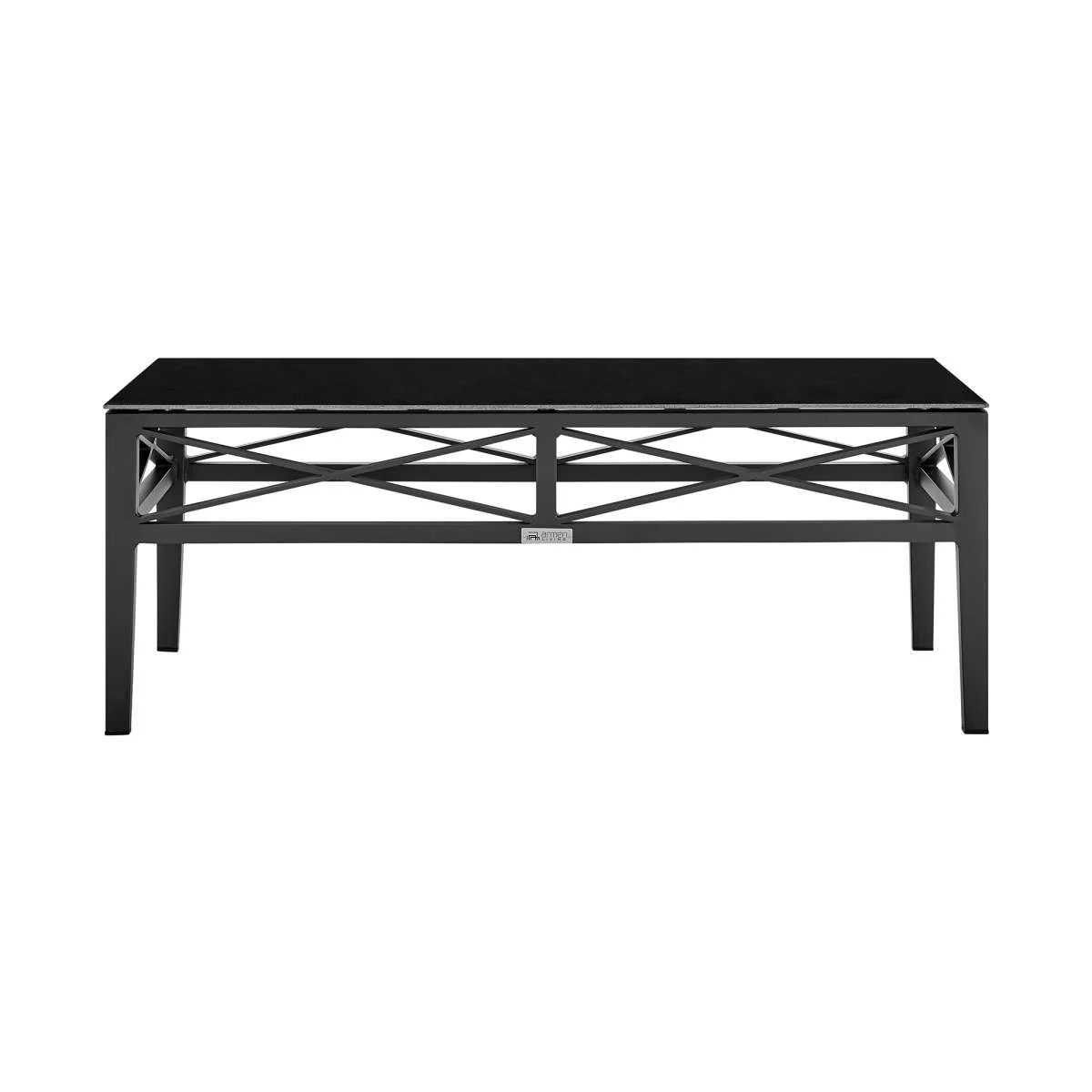 Sonoma Outdoor 4 piece Set in Dark Grey Finish and Dark Grey Cushions By Armen Living - Image 4