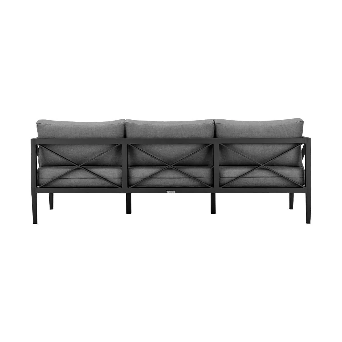 Sonoma Outdoor 4 piece Set in Dark Grey Finish and Dark Grey Cushions By Armen Living - Image 7