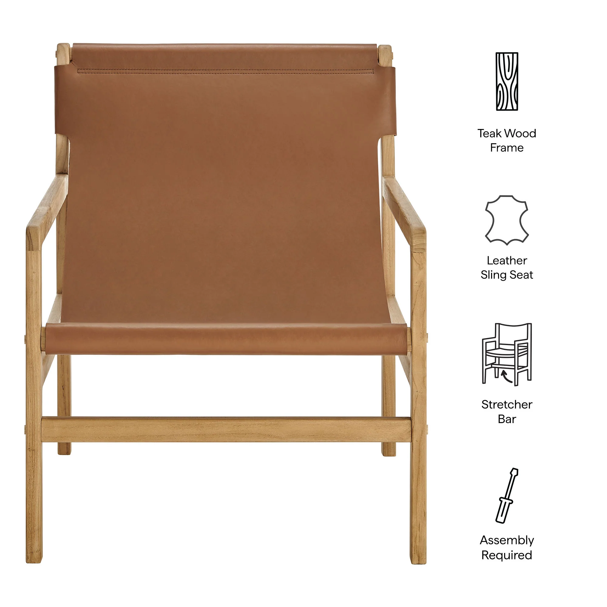 Sonora Leather Sling Chair by Modway - Image 10