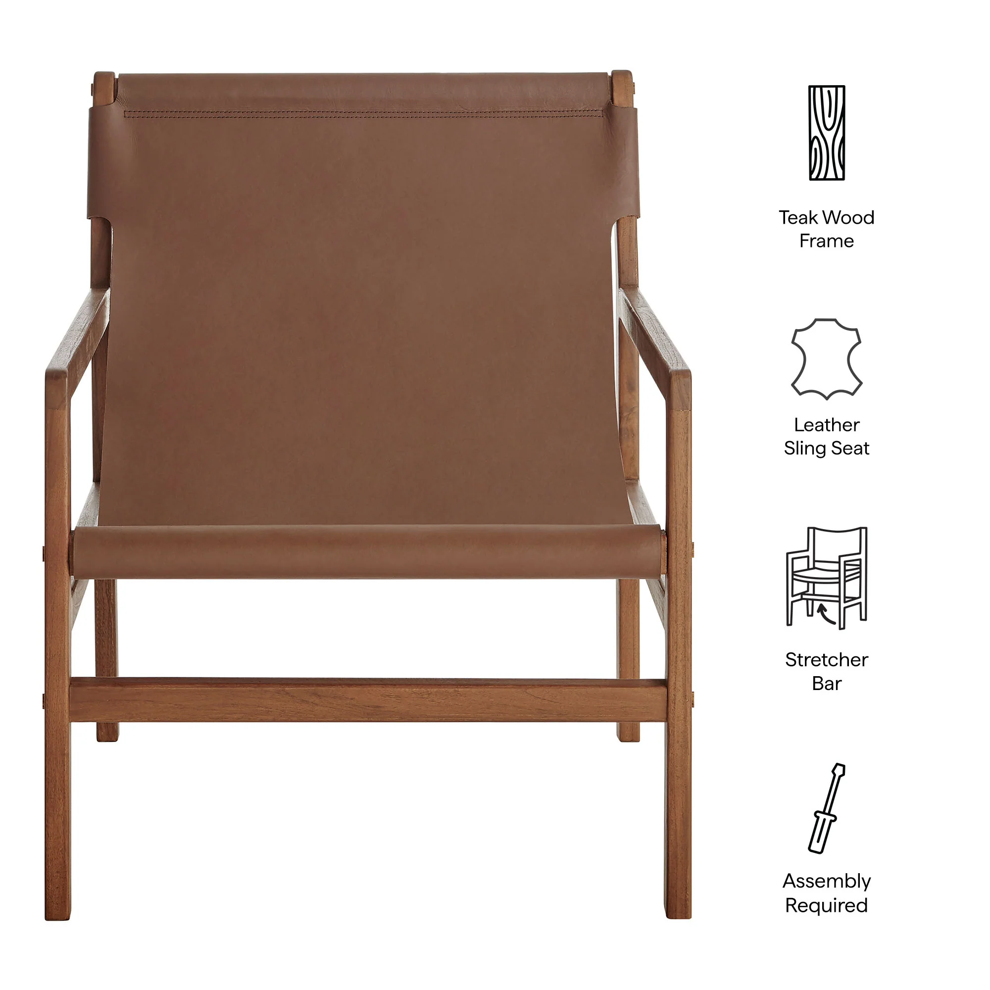 Sonora Leather Sling Chair by Modway - Image 19