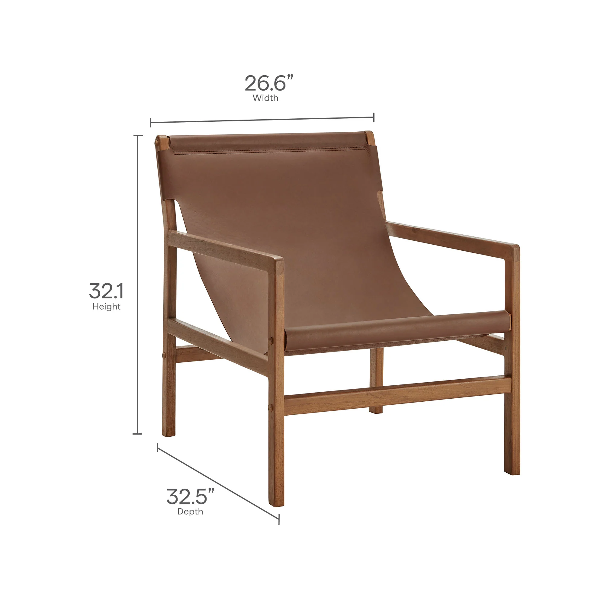 Sonora Leather Sling Chair by Modway - Image 20
