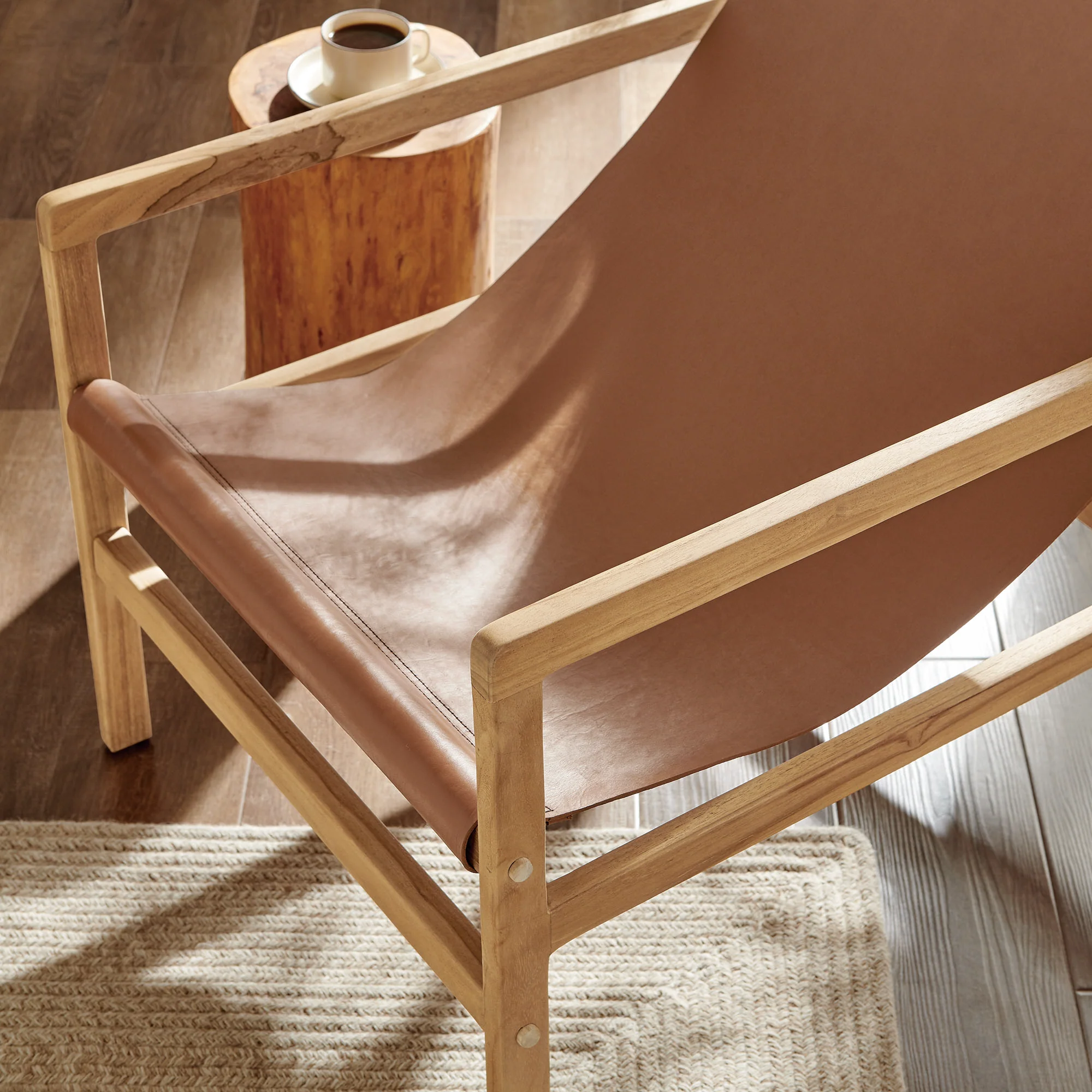 Sonora Leather Sling Chair by Modway - Image 8