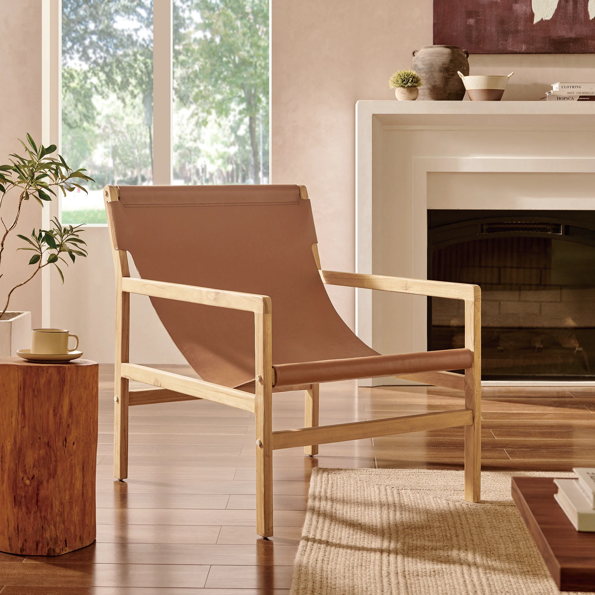 Sonora Leather Sling Chair by Modway - Image 9