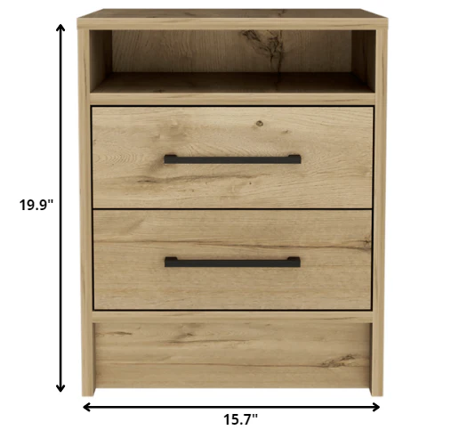 Sophisticated and Stylish Light Grey Nightstand By Homeroots - Image 4