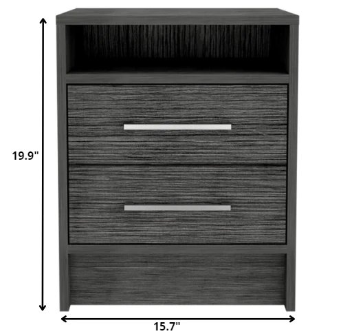 Sophisticated and Stylish Light Grey Nightstand By Homeroots - Image 8