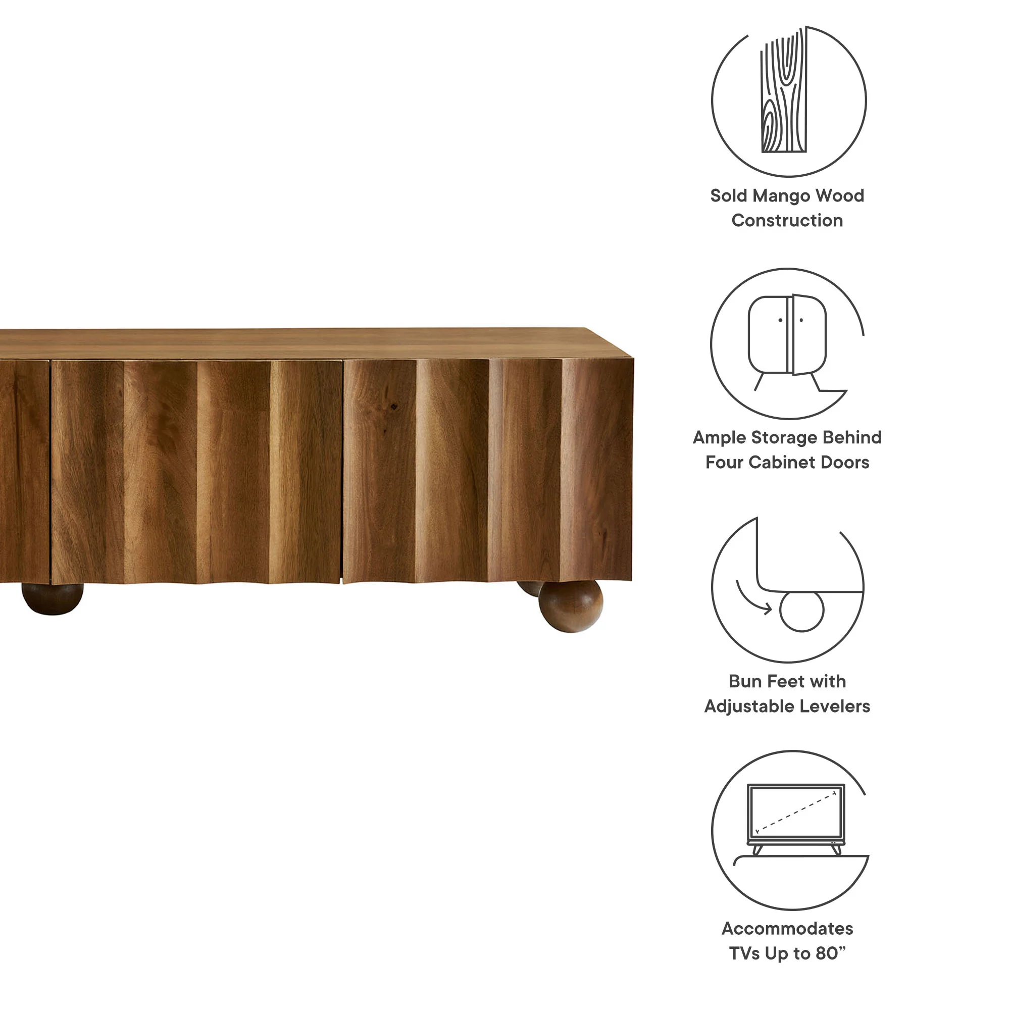 Sorren Scalloped 71" Wood TV Stand by Modway - Image 17