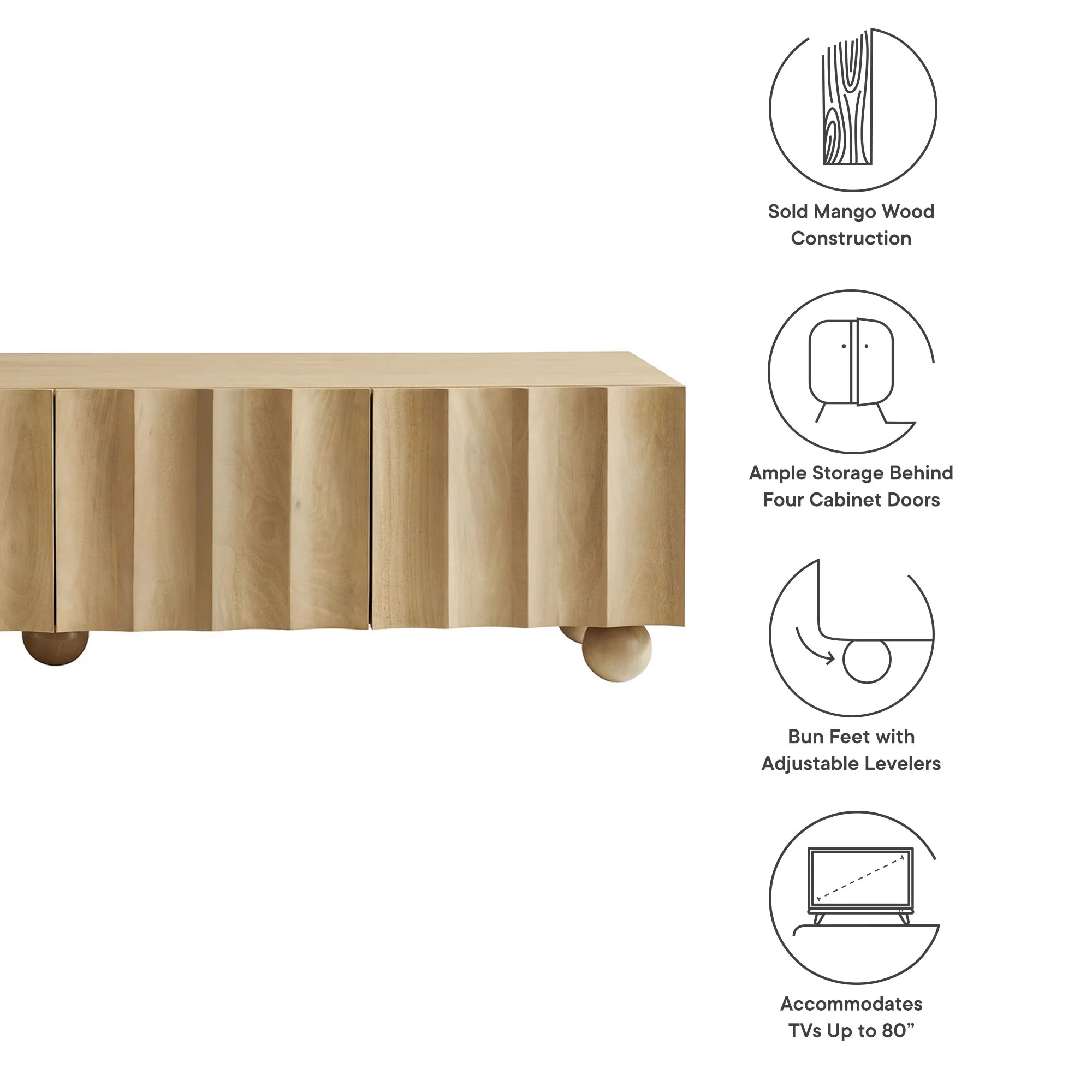 Sorren Scalloped 71" Wood TV Stand by Modway - Image 8