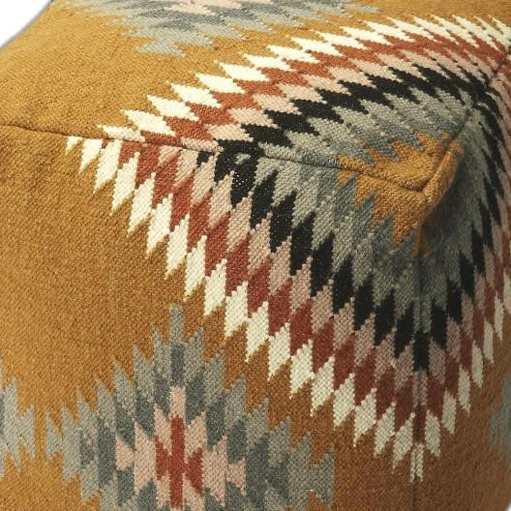 Southwest Lodge Pouf Ottoman By Homeroots - Image 3