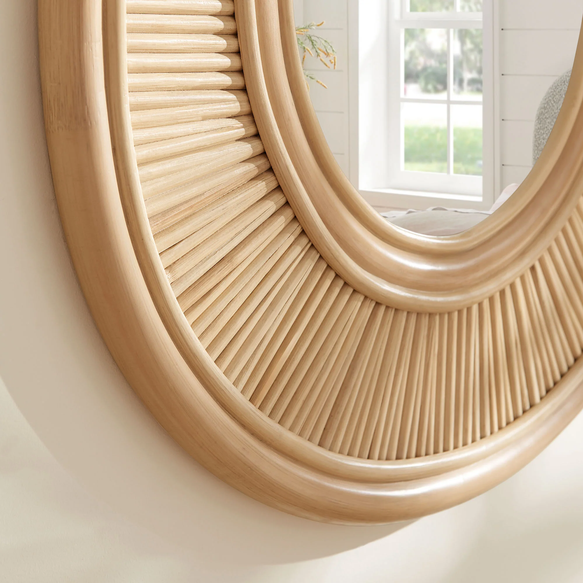 Sovana Oval Rattan Wall Mirror by Modway - Image 5