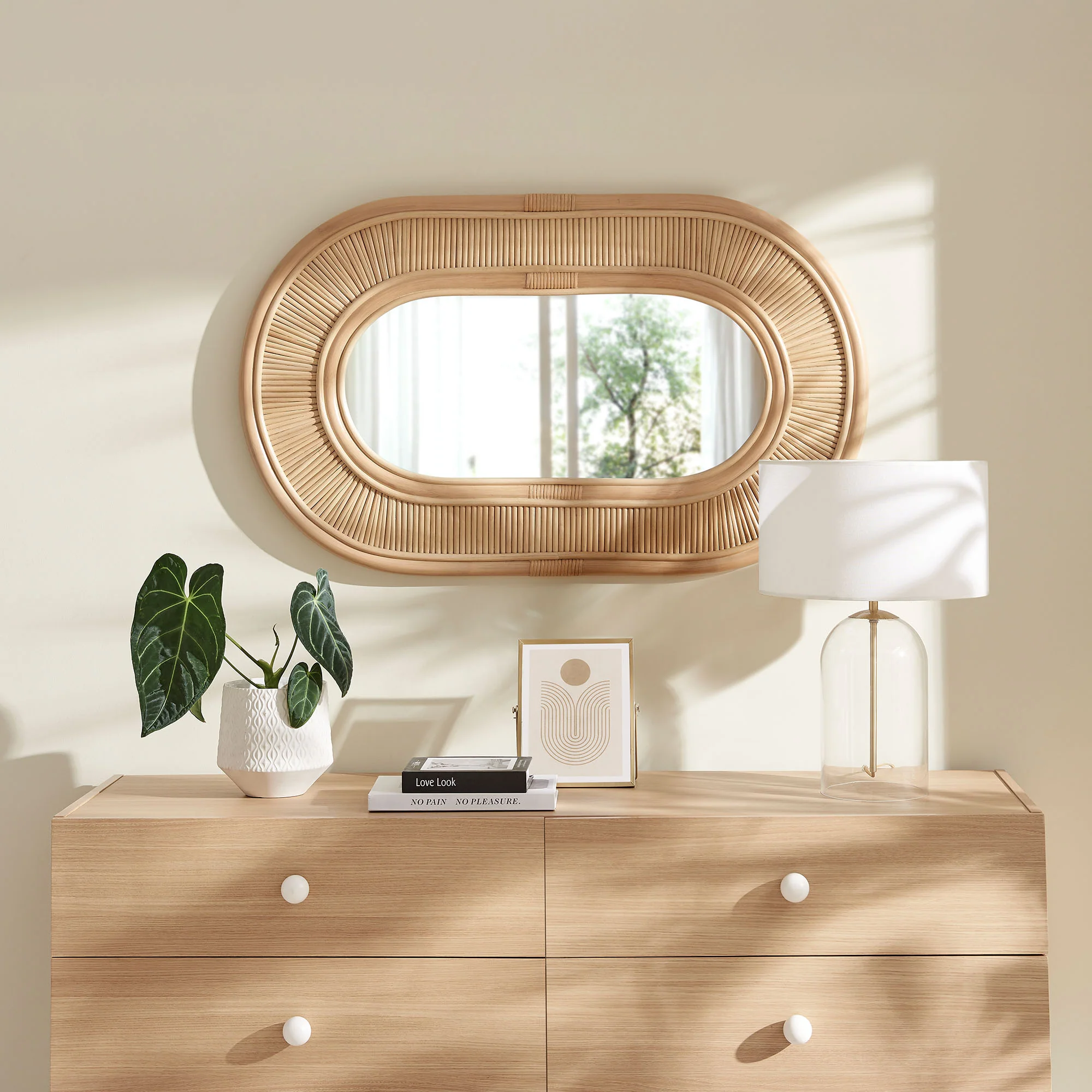 Sovana Oval Rattan Wall Mirror by Modway - Image 6