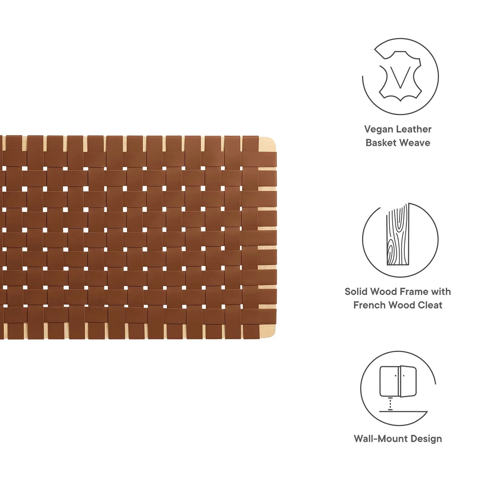 Sparta Weave Full Vegan Leather Headboard By Modway - MOD-7122 - Image 11