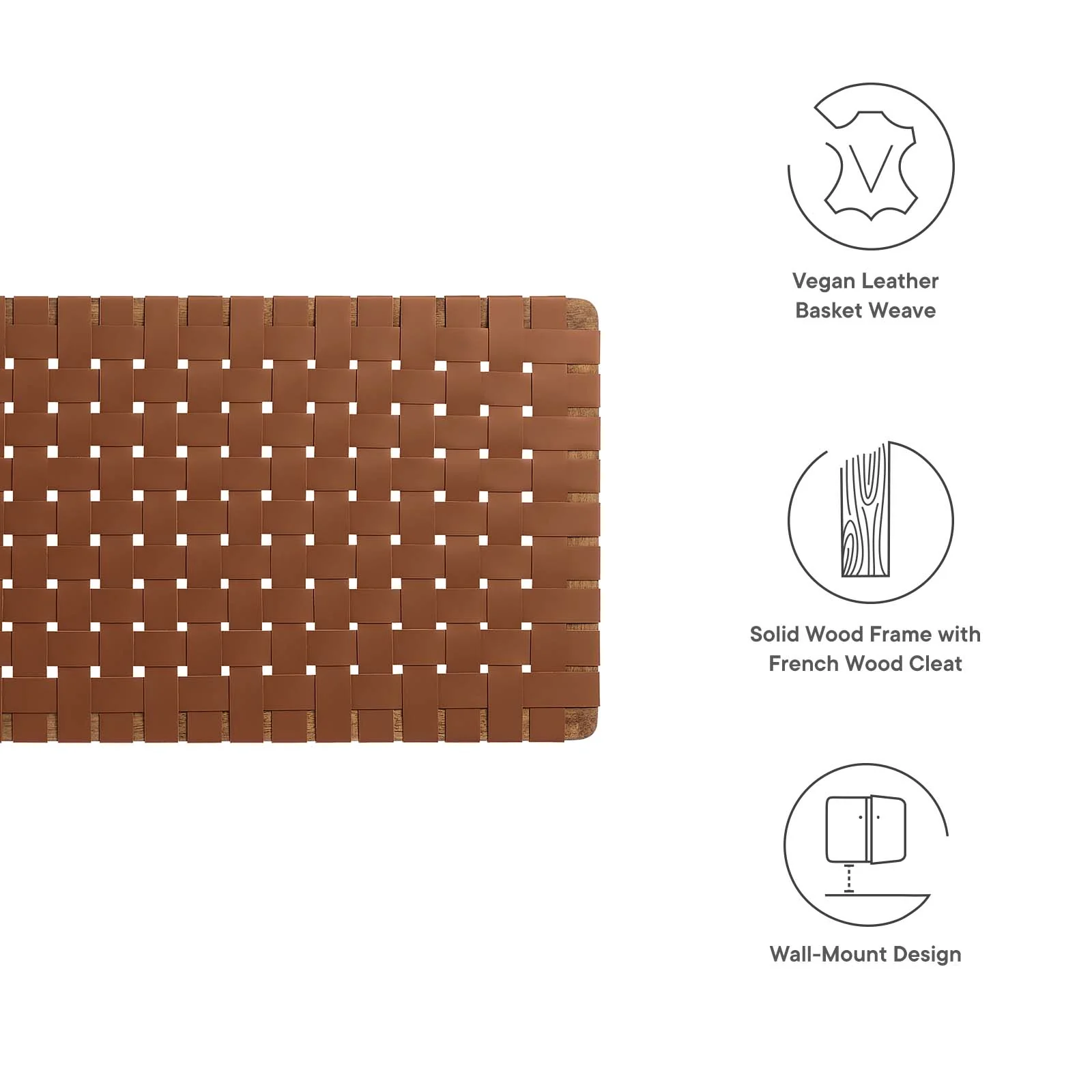 Sparta Weave Full Vegan Leather Headboard By Modway - MOD-7122 - Image 25