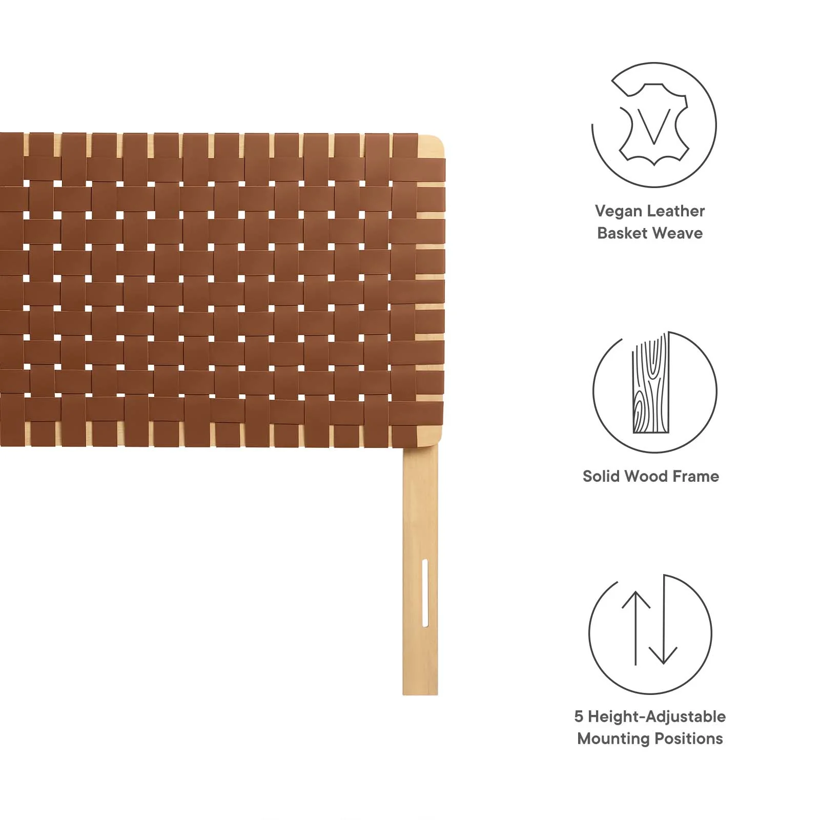 Sparta Weave Full Vegan Leather Headboard By Modway - MOD-7123 - Image 13