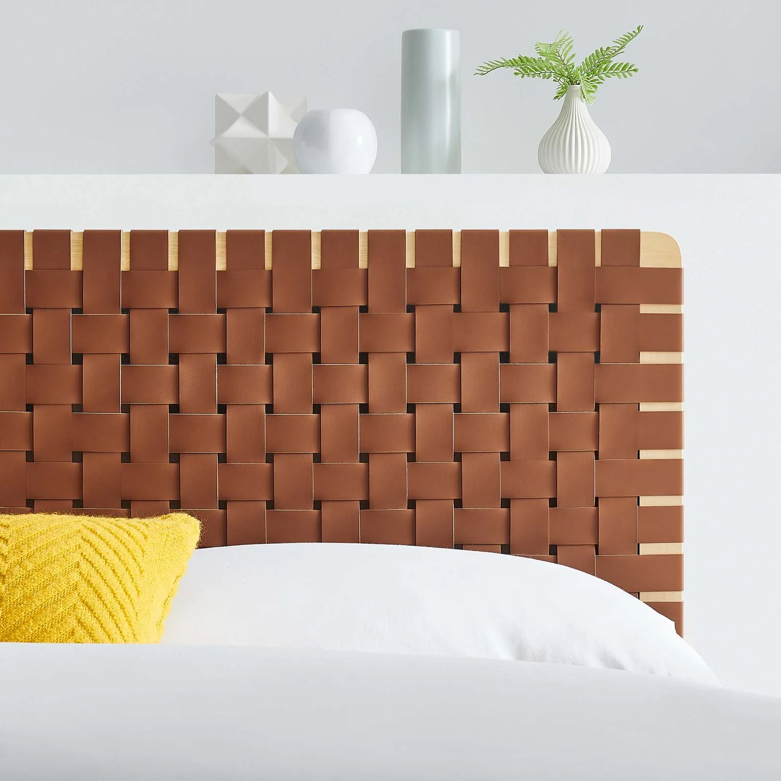 Sparta Weave Full Vegan Leather Headboard By Modway - MOD-7123 - Image 15