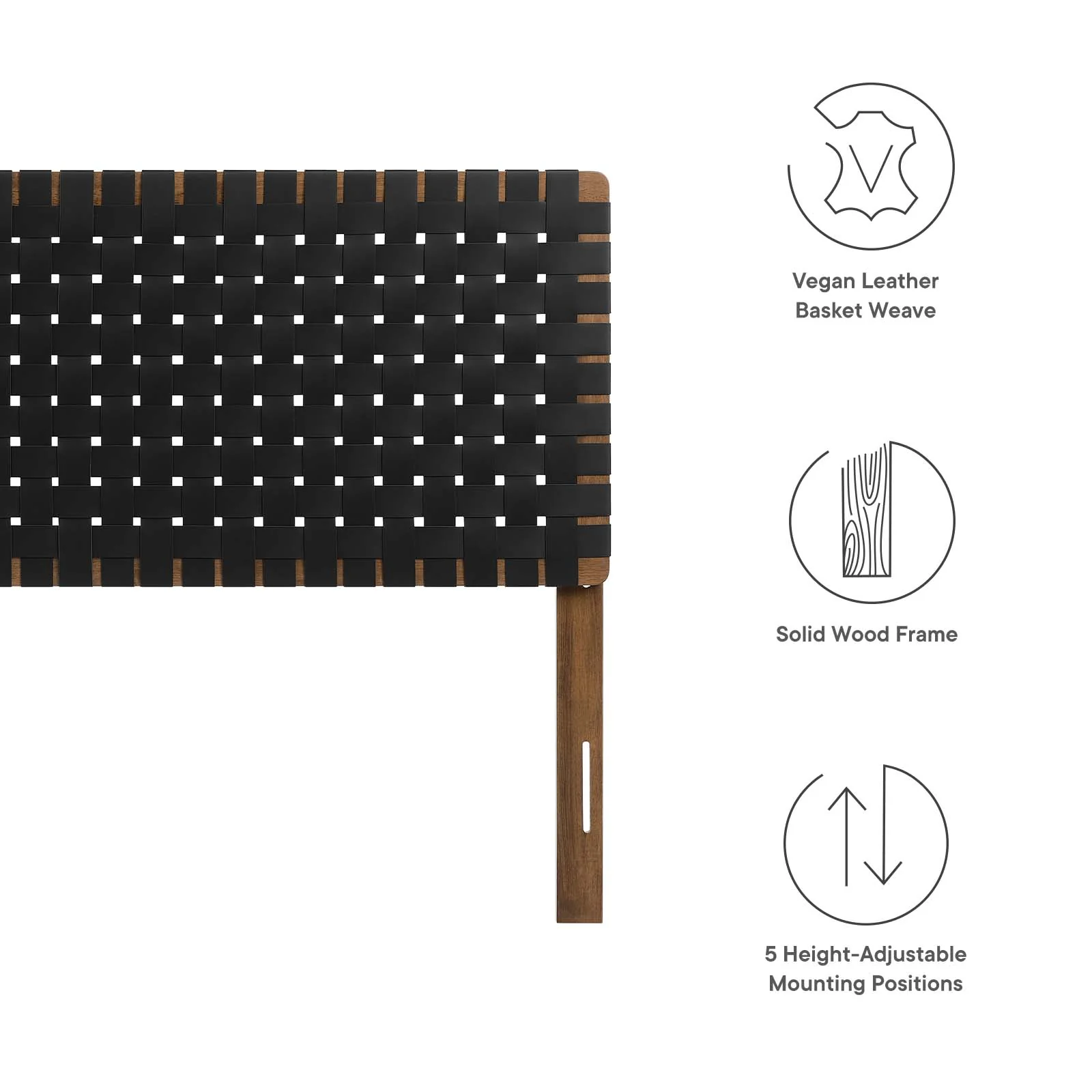 Sparta Weave Full Vegan Leather Headboard By Modway - MOD-7123 - Image 21