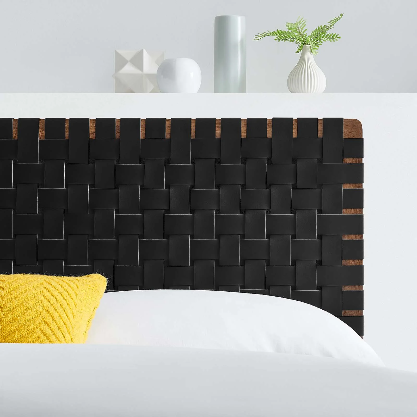 Sparta Weave Full Vegan Leather Headboard By Modway - MOD-7123 - Image 23