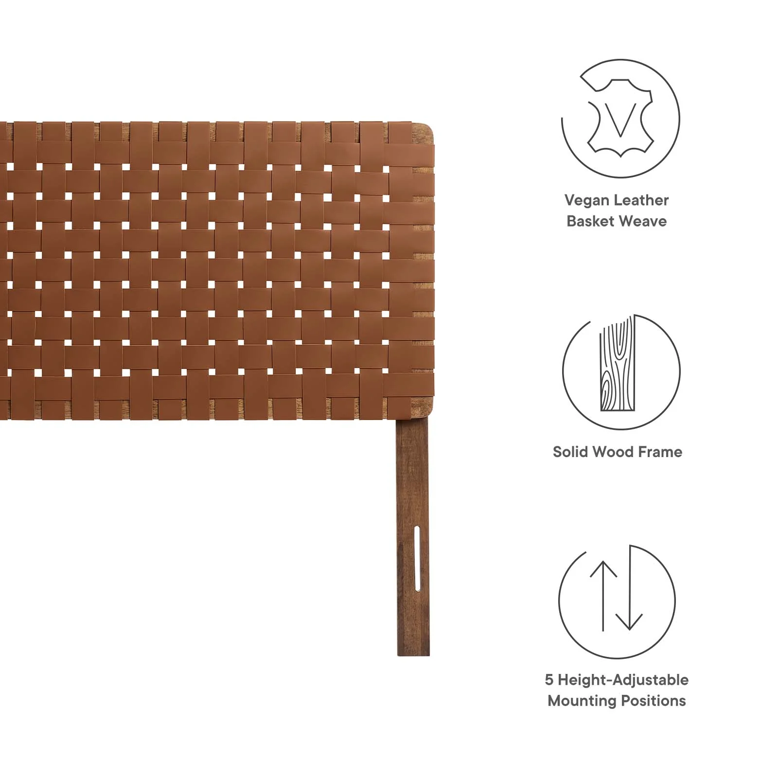 Sparta Weave Full Vegan Leather Headboard By Modway - MOD-7123 - Image 29