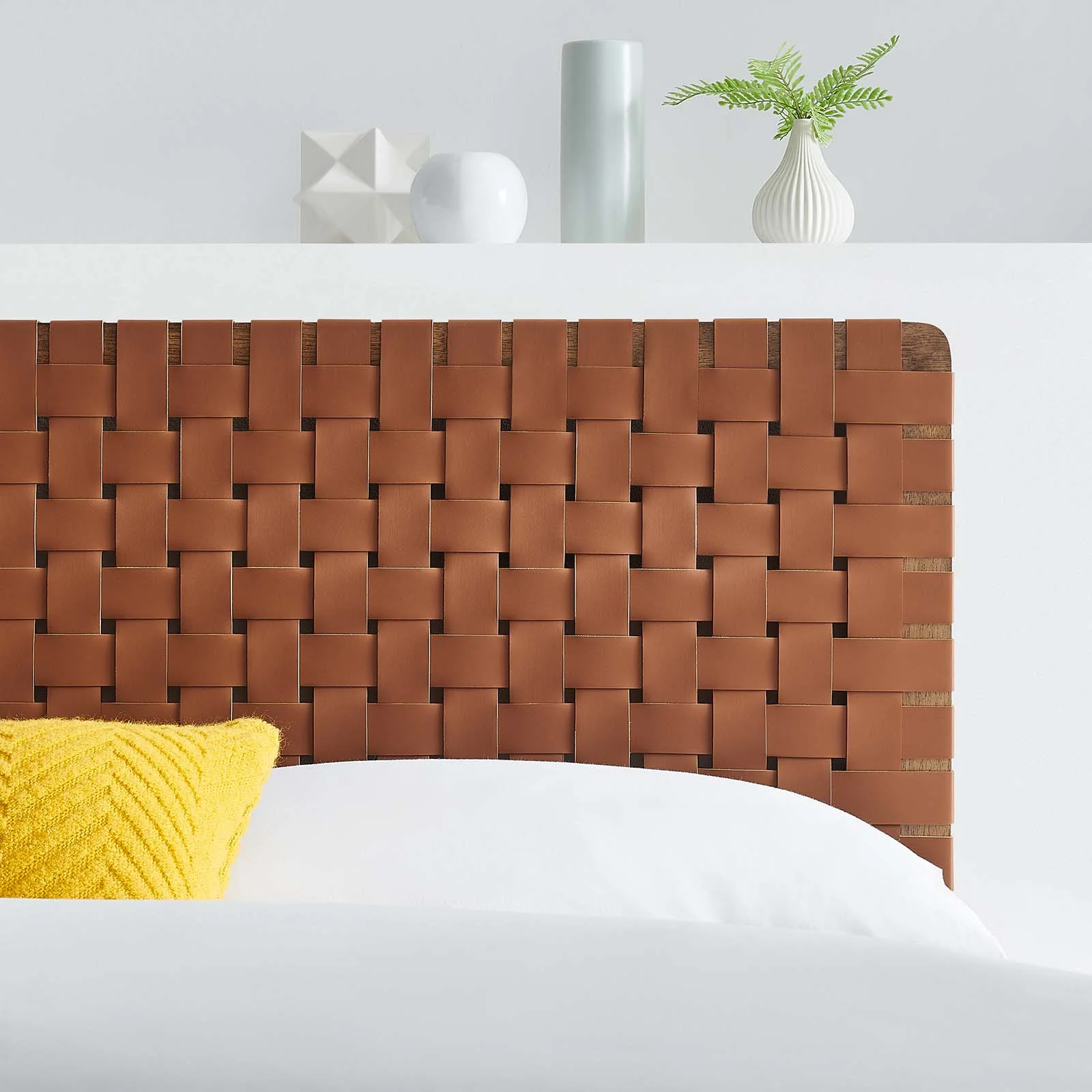 Sparta Weave Full Vegan Leather Headboard By Modway - MOD-7123 - Image 31