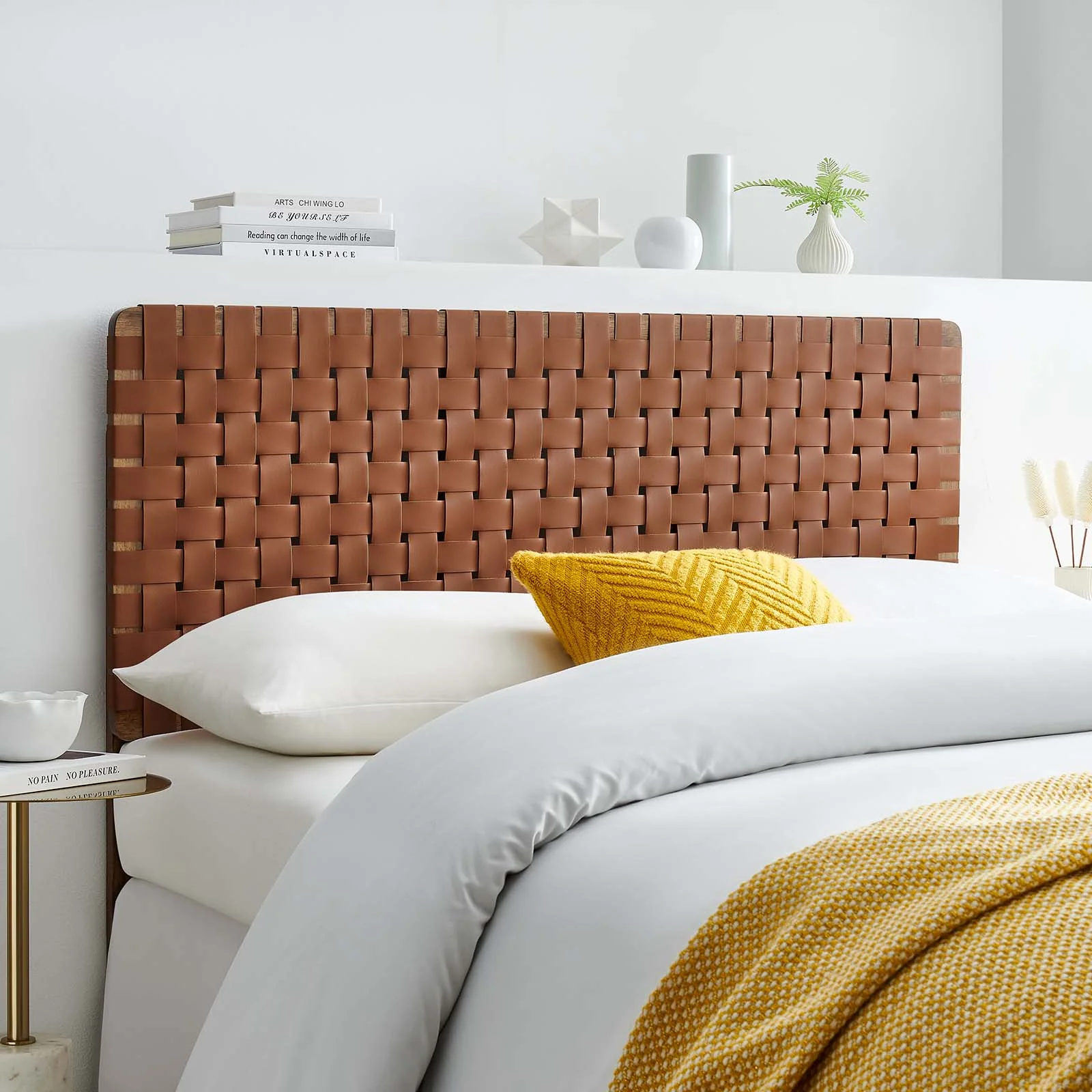Sparta Weave Full Vegan Leather Headboard By Modway - MOD-7123 - Image 32
