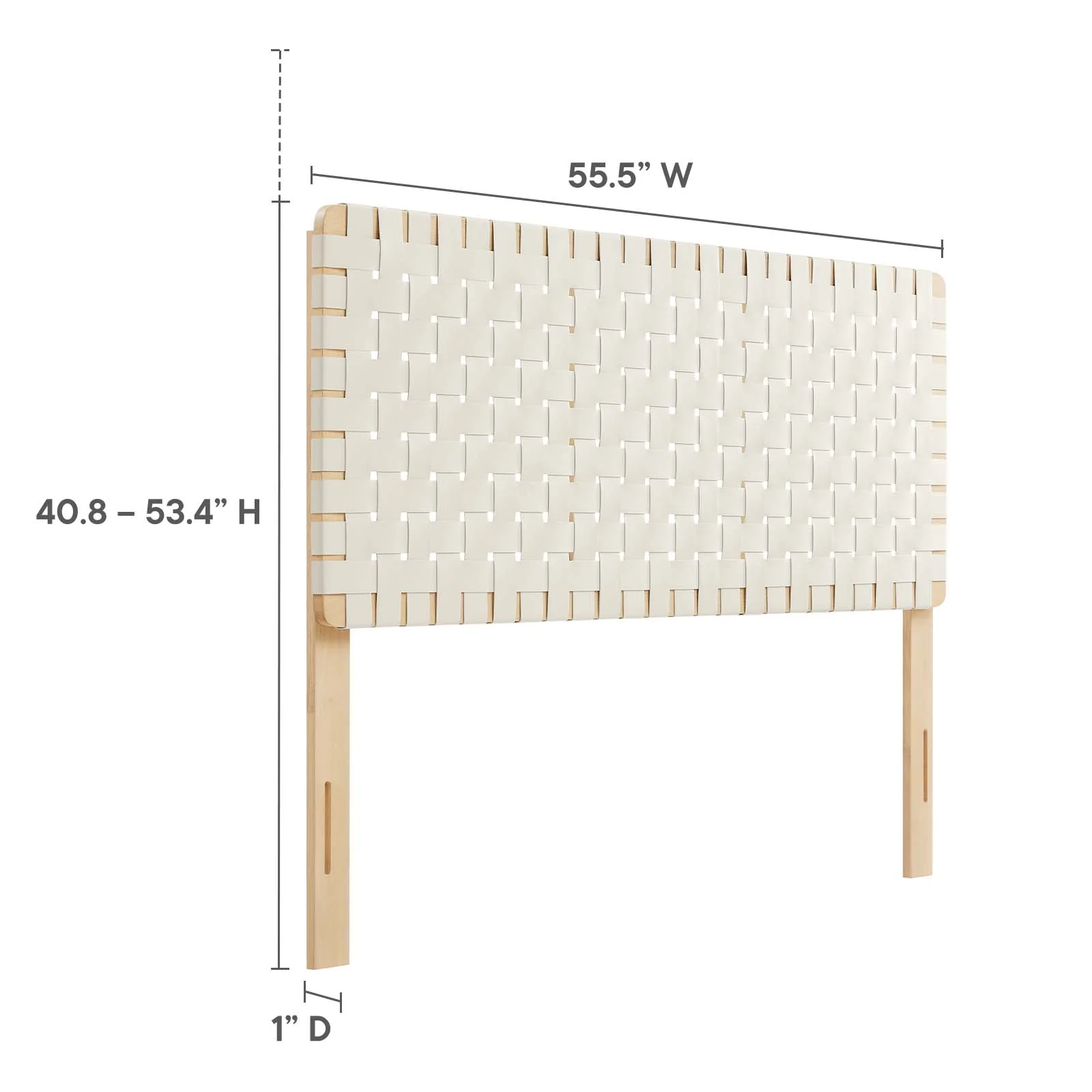 Sparta Weave Full Vegan Leather Headboard By Modway - MOD-7123 - Image 7
