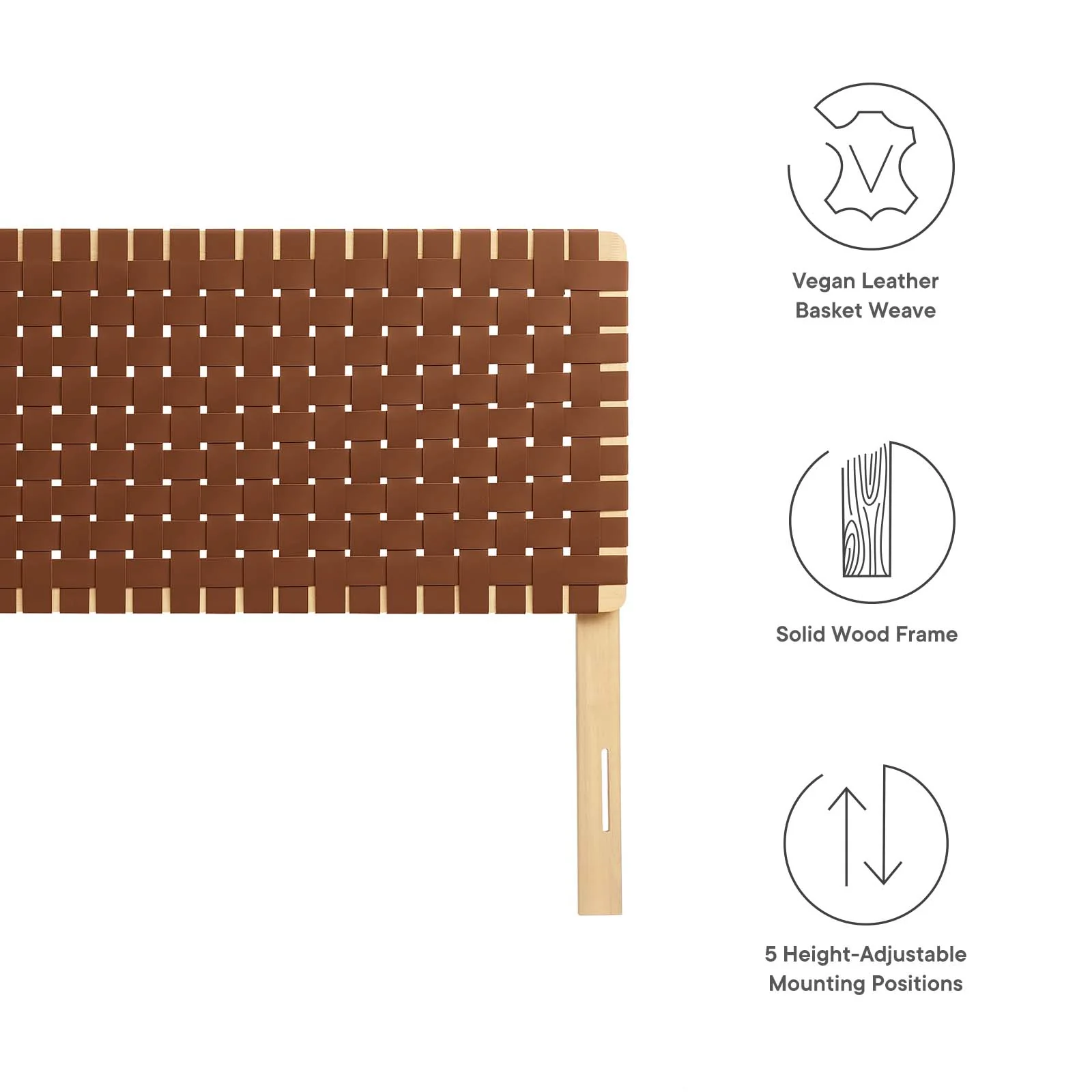 Sparta Weave King Vegan Leather Headboard By Modway - MOD-7127 - Image 13