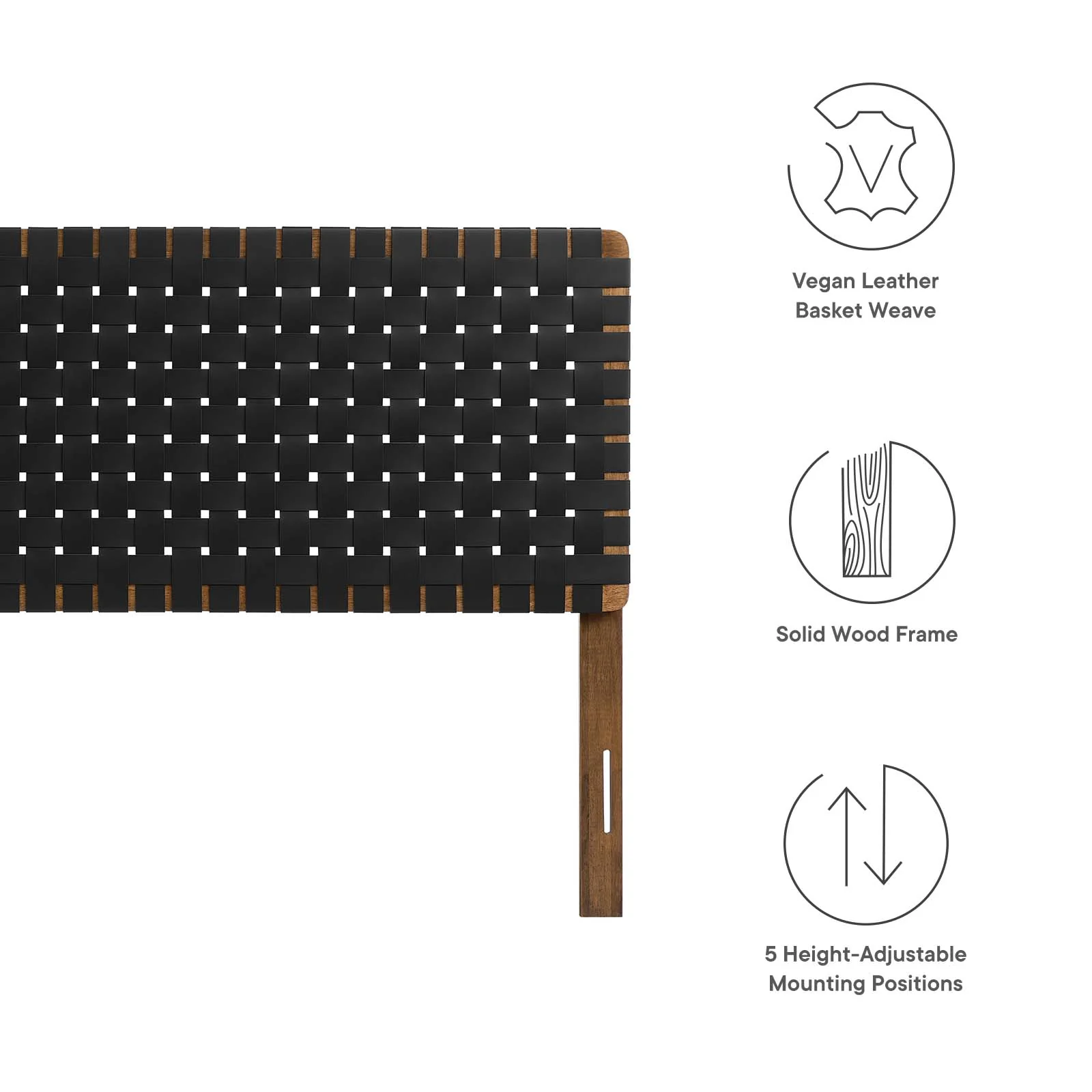 Sparta Weave King Vegan Leather Headboard By Modway - MOD-7127 - Image 21