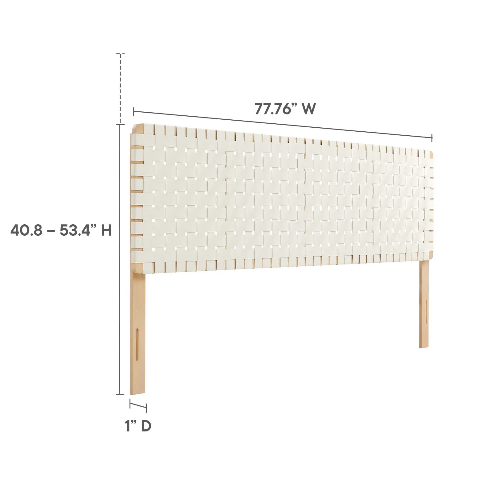 Sparta Weave King Vegan Leather Headboard By Modway - MOD-7127 - Image 7