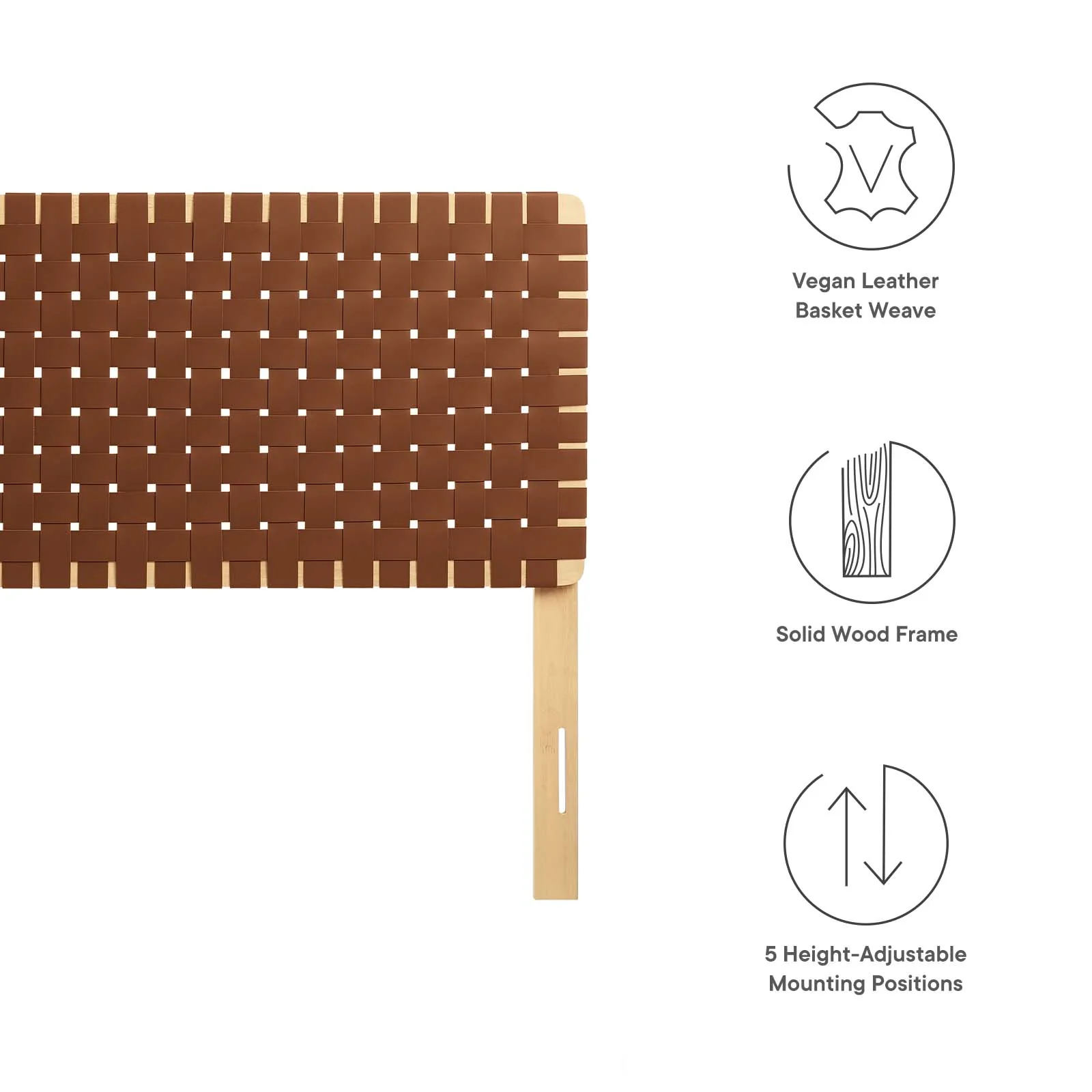 Sparta Weave Queen Vegan Leather Headboard By Modway - MOD-7125 - Image 13