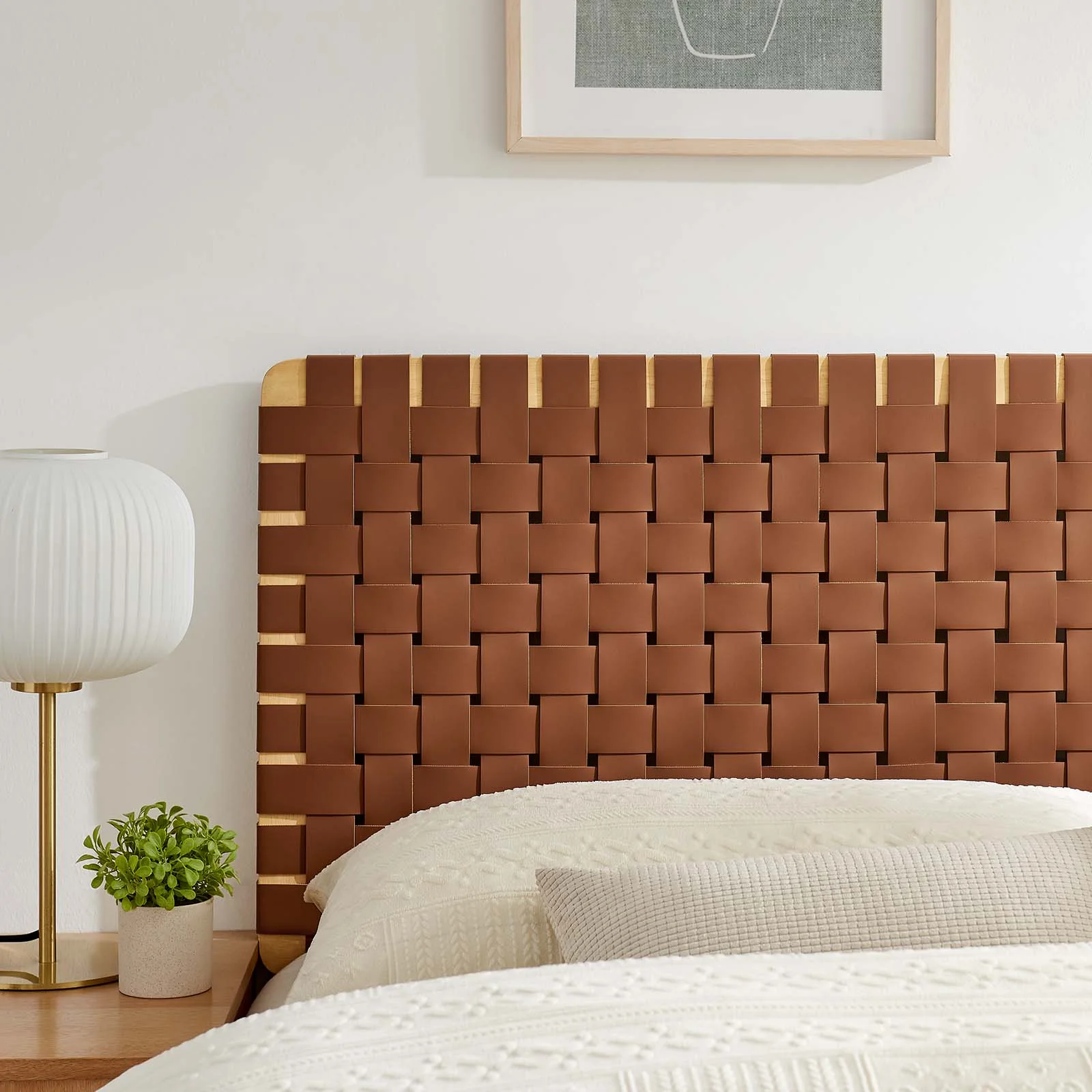 Sparta Weave Queen Vegan Leather Headboard By Modway - MOD-7125 - Image 15