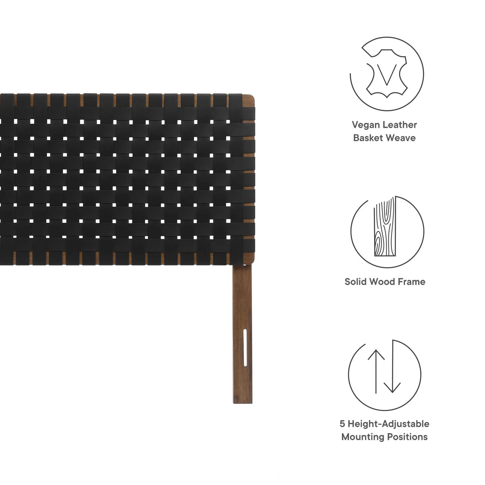 Sparta Weave Queen Vegan Leather Headboard By Modway - MOD-7125 - Image 21