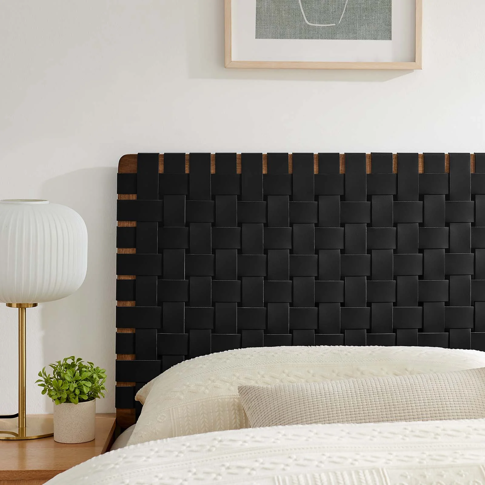 Sparta Weave Queen Vegan Leather Headboard By Modway - MOD-7125 - Image 23