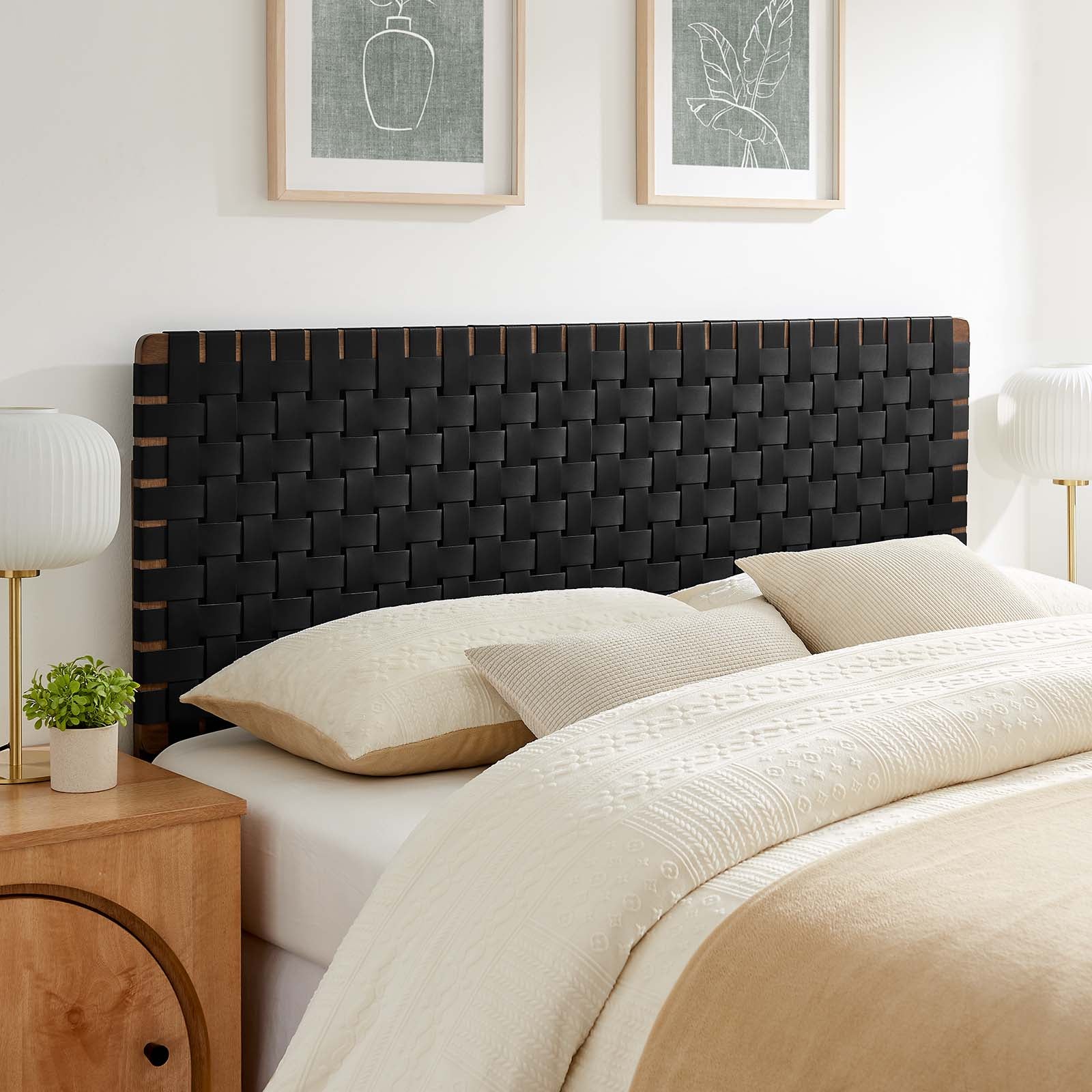 Sparta Weave Queen Vegan Leather Headboard By Modway - MOD-7125 - Image 24