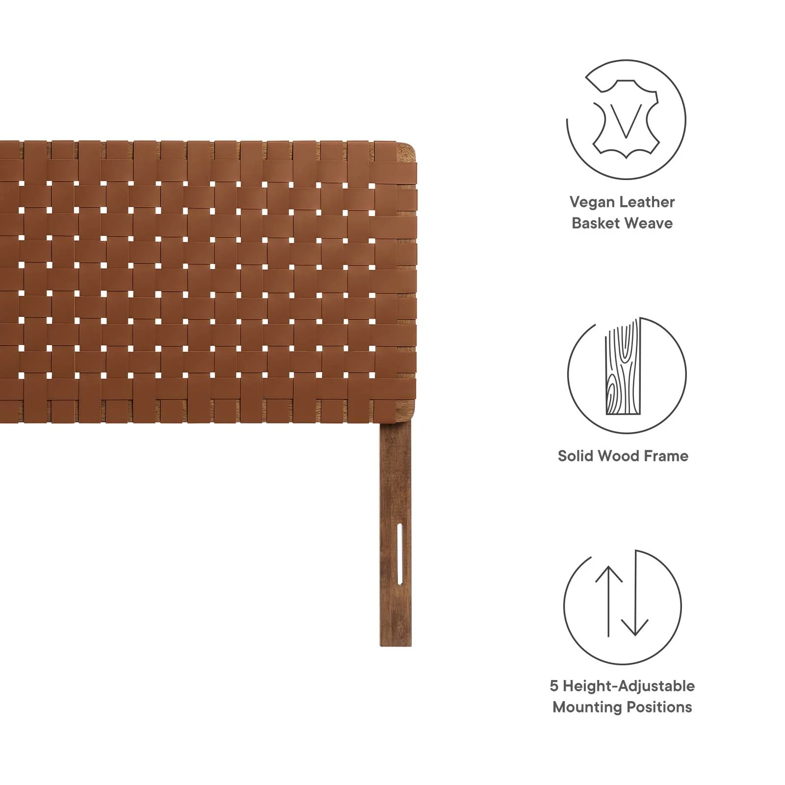 Sparta Weave Queen Vegan Leather Headboard By Modway - MOD-7125 - Image 29