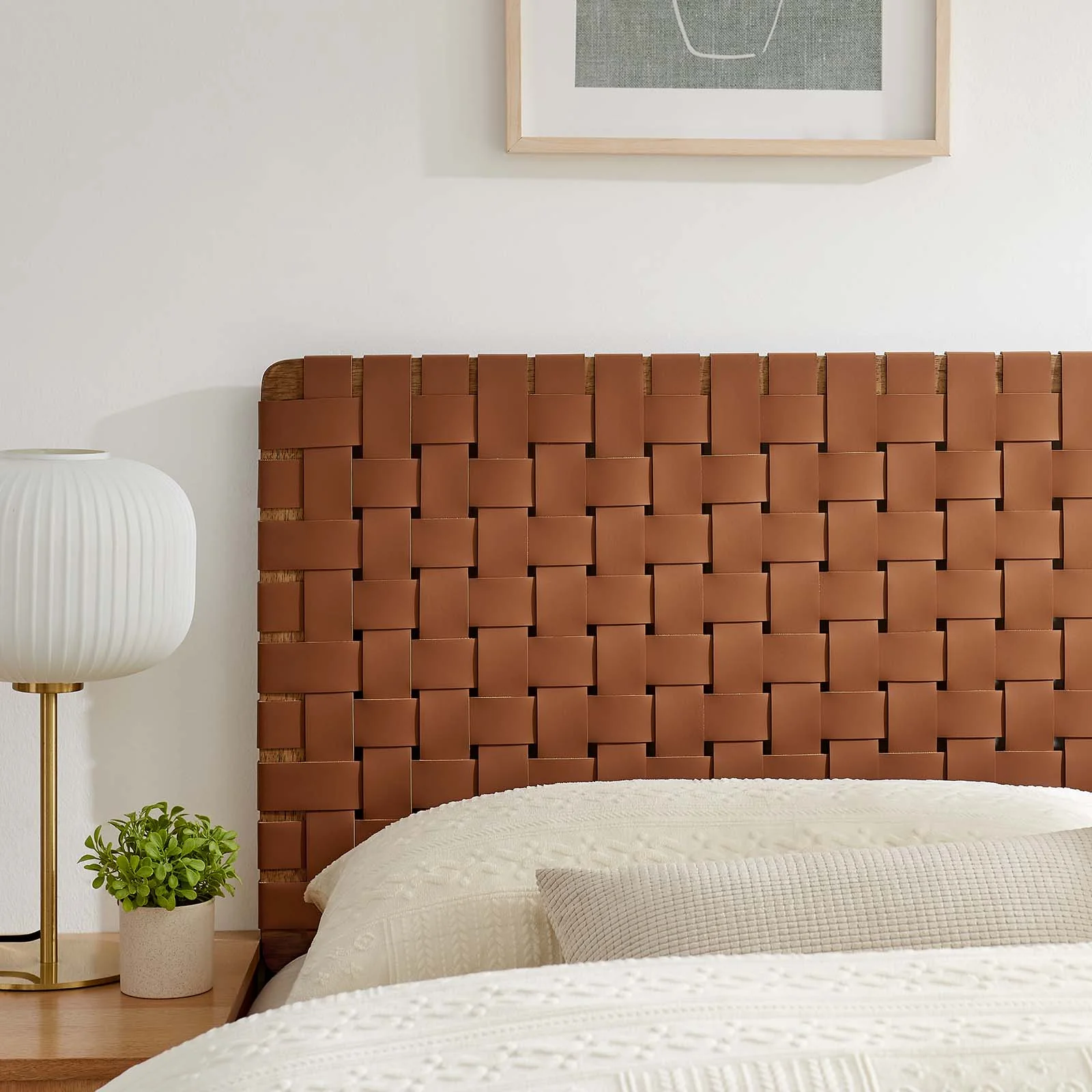 Sparta Weave Queen Vegan Leather Headboard By Modway - MOD-7125 - Image 31