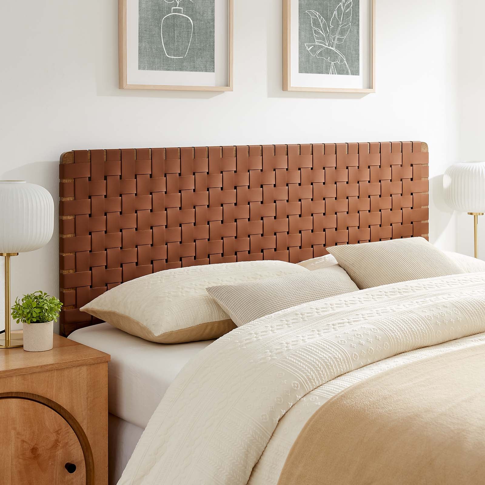 Sparta Weave Queen Vegan Leather Headboard By Modway - MOD-7125 - Image 32