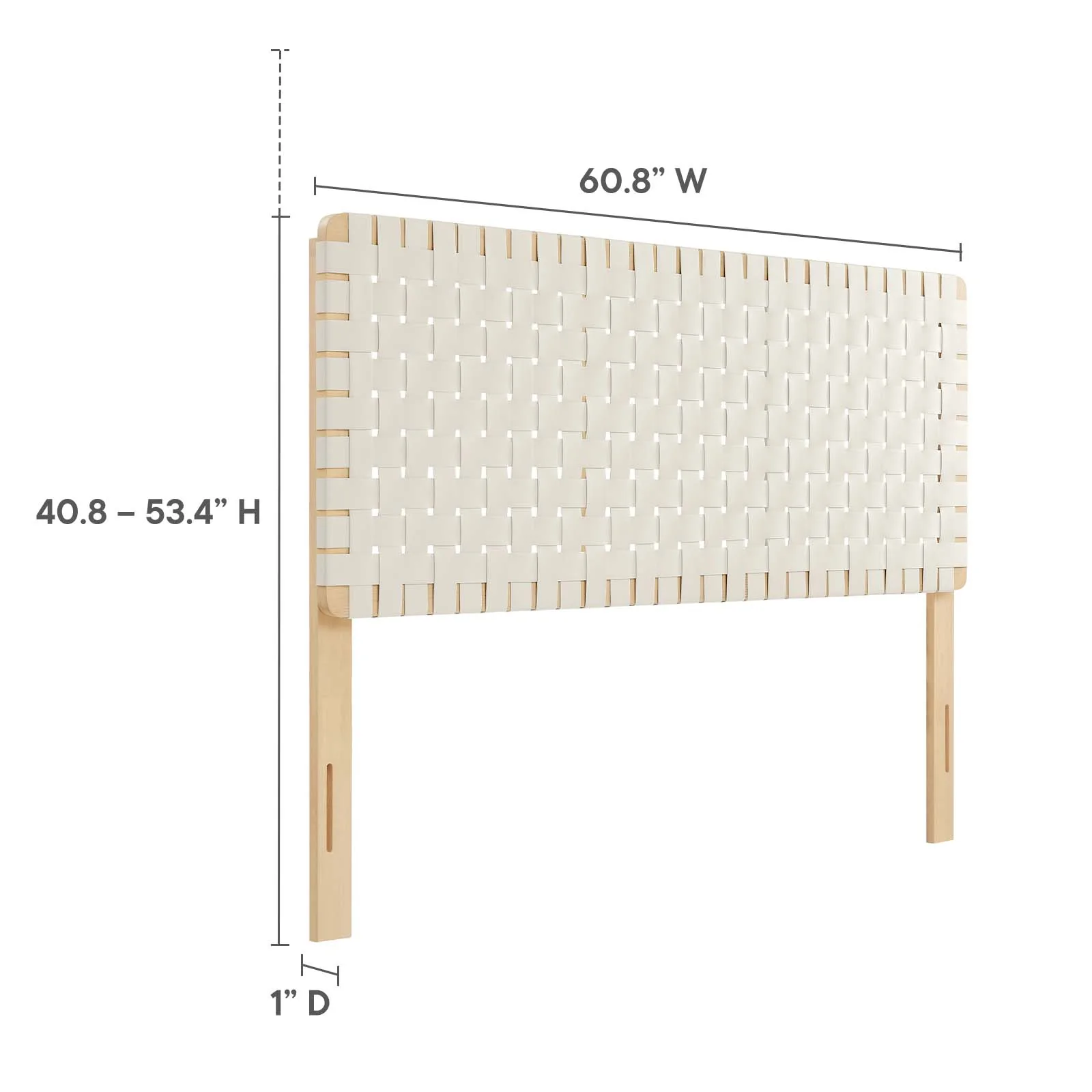 Sparta Weave Queen Vegan Leather Headboard By Modway - MOD-7125 - Image 7