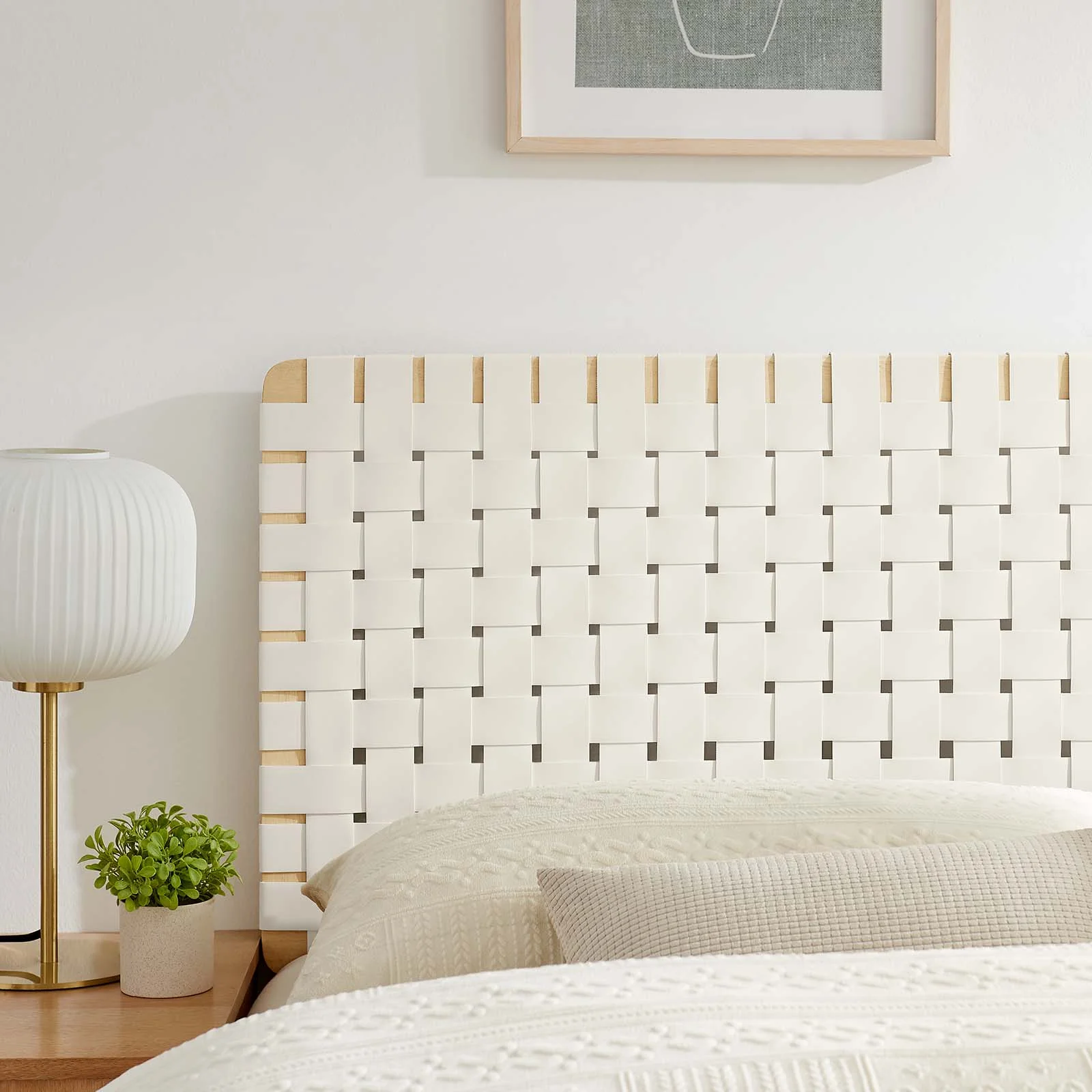 Sparta Weave Queen Vegan Leather Headboard By Modway - MOD-7125 - Image 8
