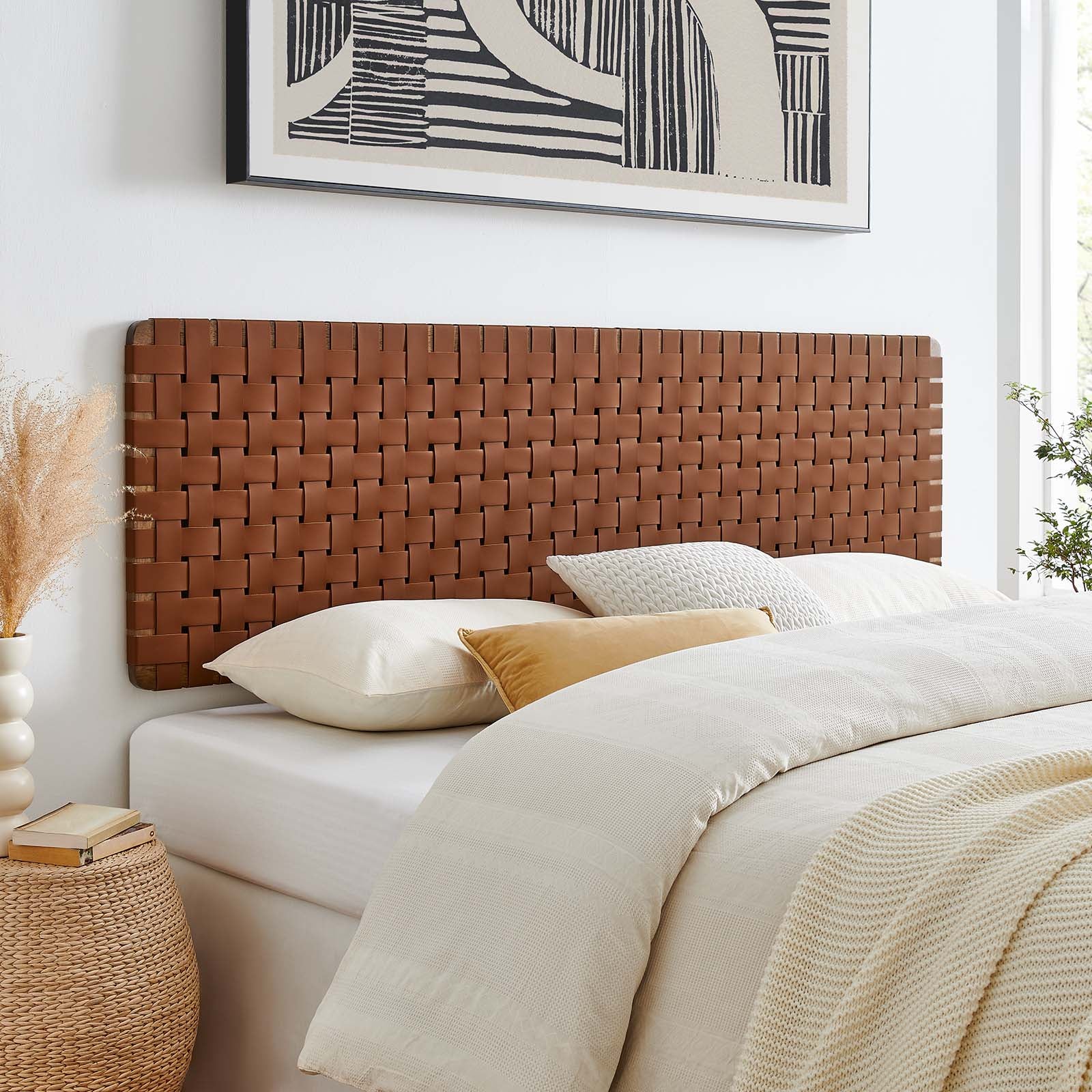 Sparta Weave Wall-Mount King Vegan Leather Headboard By Modway - MOD-7126 - Image 28