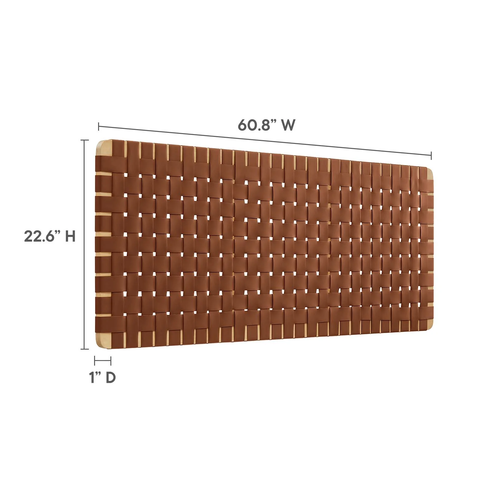 Sparta Weave Wall-Mount Queen Vegan Leather Headboard By Modway - MOD-7124 - Image 12
