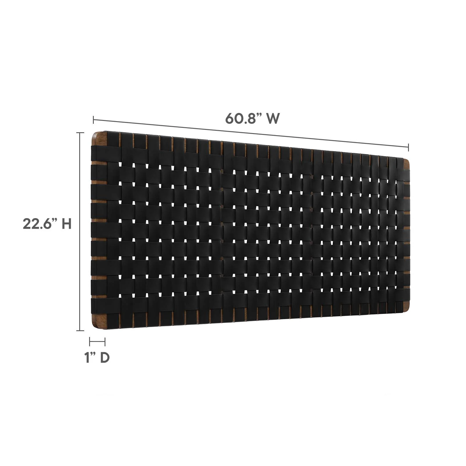 Sparta Weave Wall-Mount Queen Vegan Leather Headboard By Modway - MOD-7124 - Image 19
