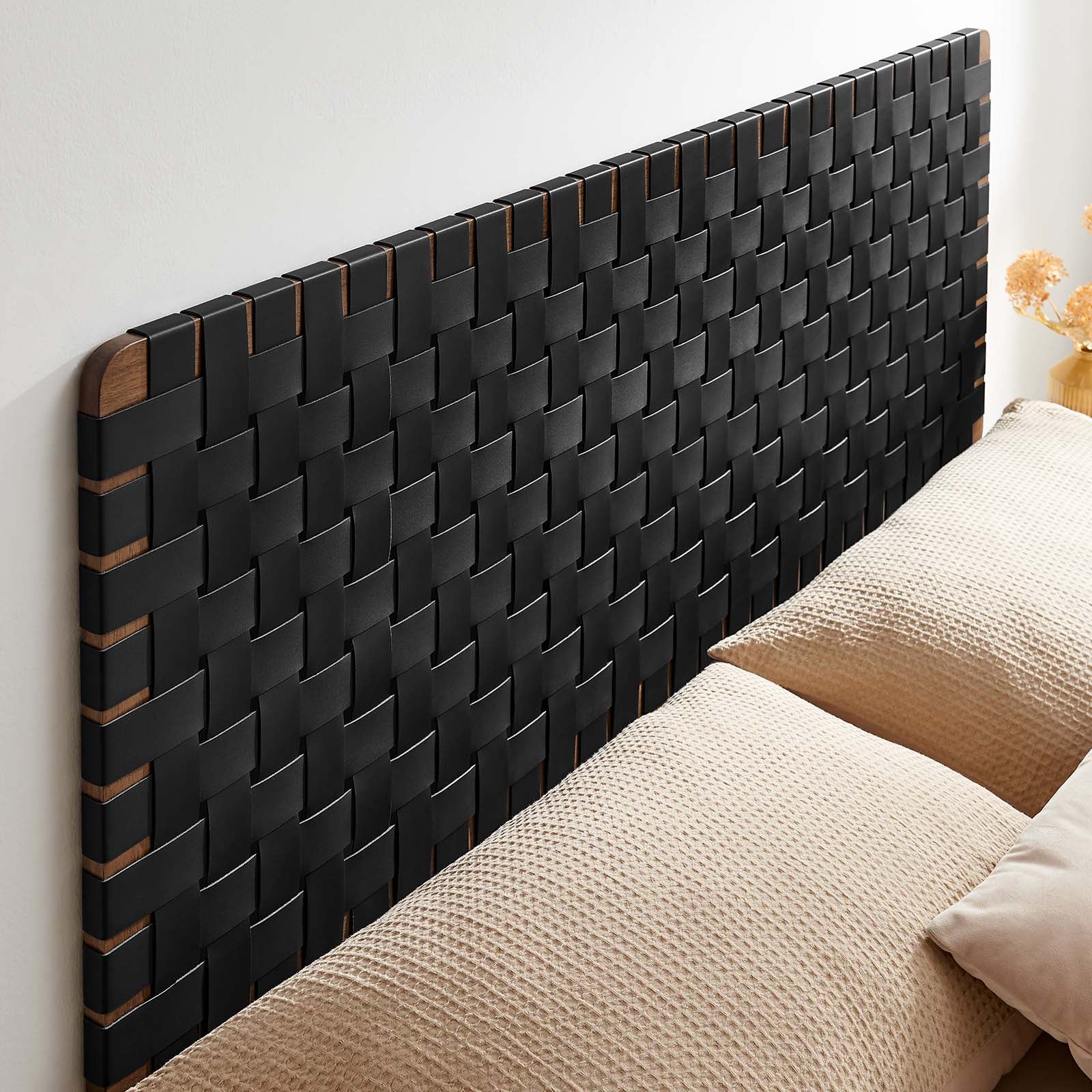Sparta Weave Wall-Mount Queen Vegan Leather Headboard By Modway - MOD-7124 - Image 20