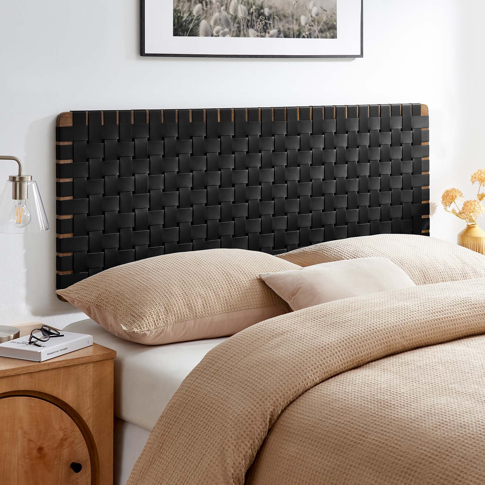 Sparta Weave Wall-Mount Queen Vegan Leather Headboard By Modway - MOD-7124 - Image 21
