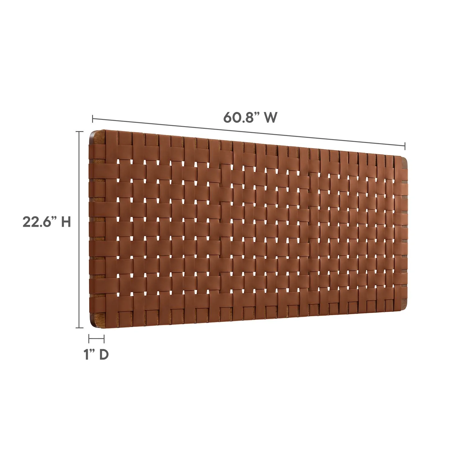Sparta Weave Wall-Mount Queen Vegan Leather Headboard By Modway - MOD-7124 - Image 26