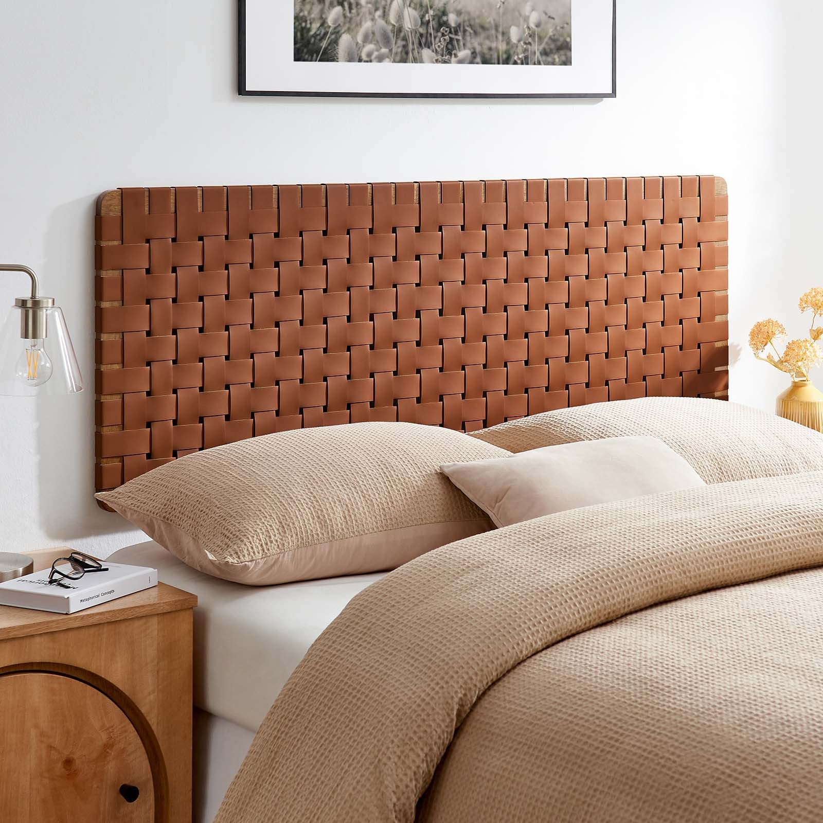 Sparta Weave Wall-Mount Queen Vegan Leather Headboard By Modway - MOD-7124 - Image 28