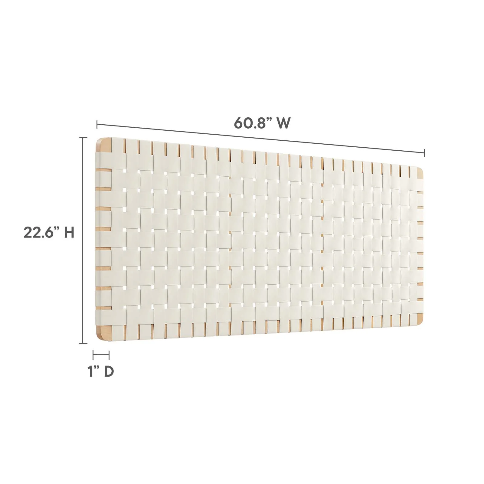 Sparta Weave Wall-Mount Queen Vegan Leather Headboard By Modway - MOD-7124 - Image 6