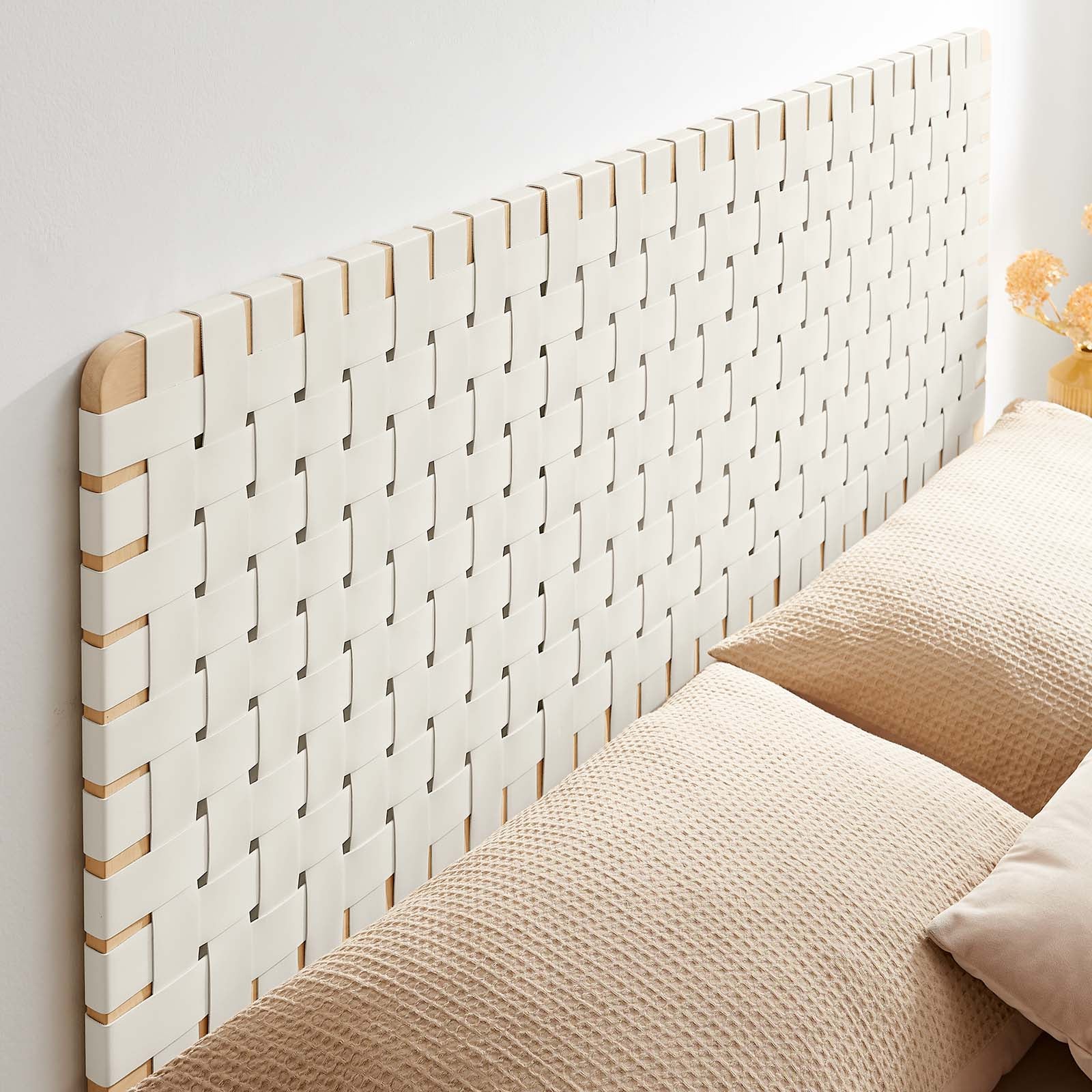 Sparta Weave Wall-Mount Queen Vegan Leather Headboard By Modway - MOD-7124 - Image 7