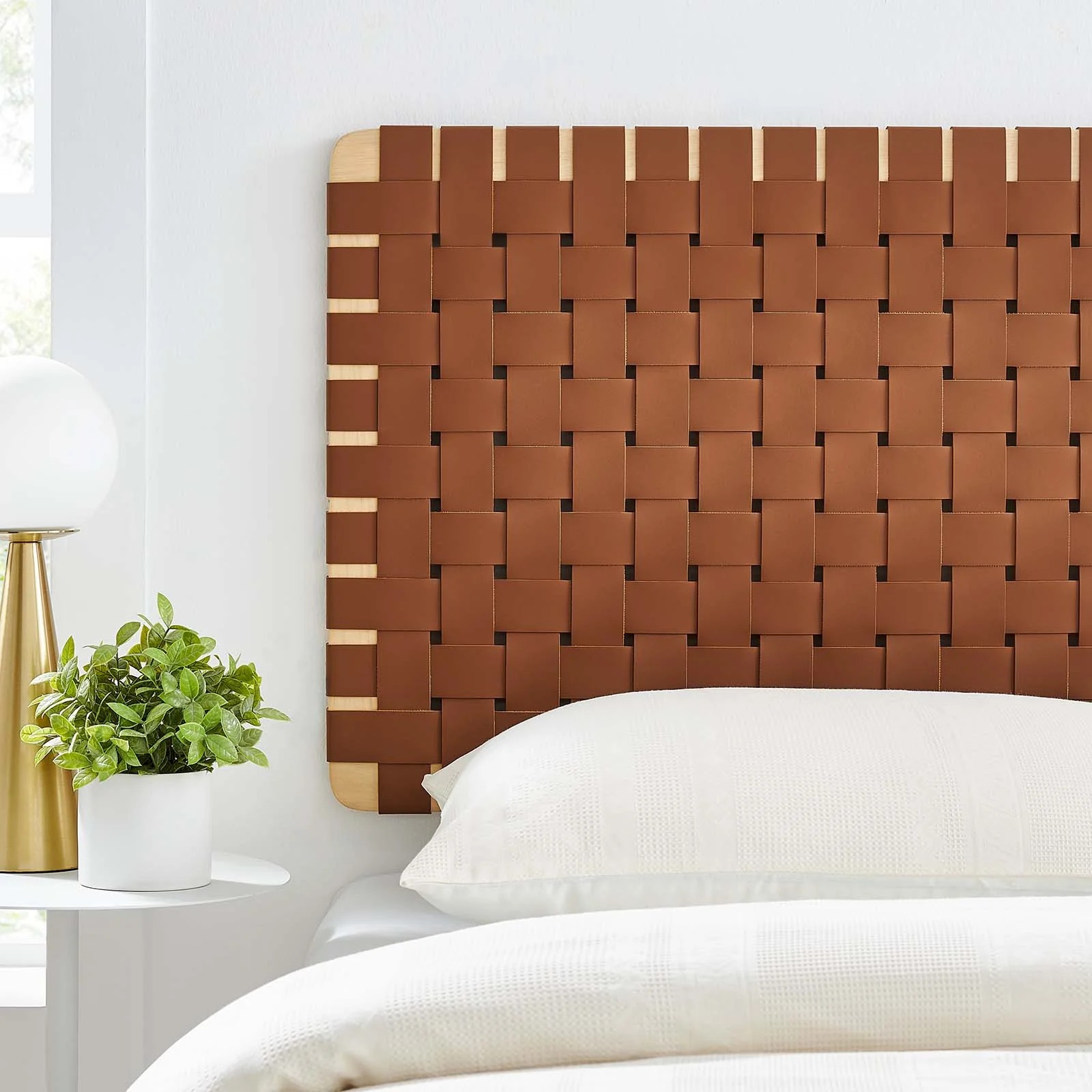 Sparta Weave Wall-Mount Twin Vegan Leather Headboard By Modway - MOD-7120 - Image 15