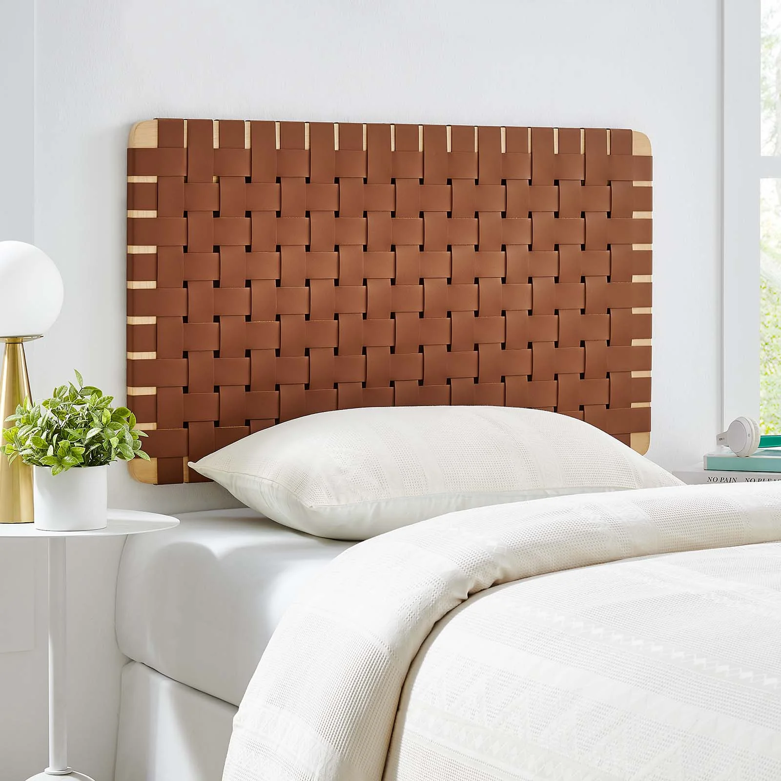 Sparta Weave Wall-Mount Twin Vegan Leather Headboard By Modway - MOD-7120 - Image 16