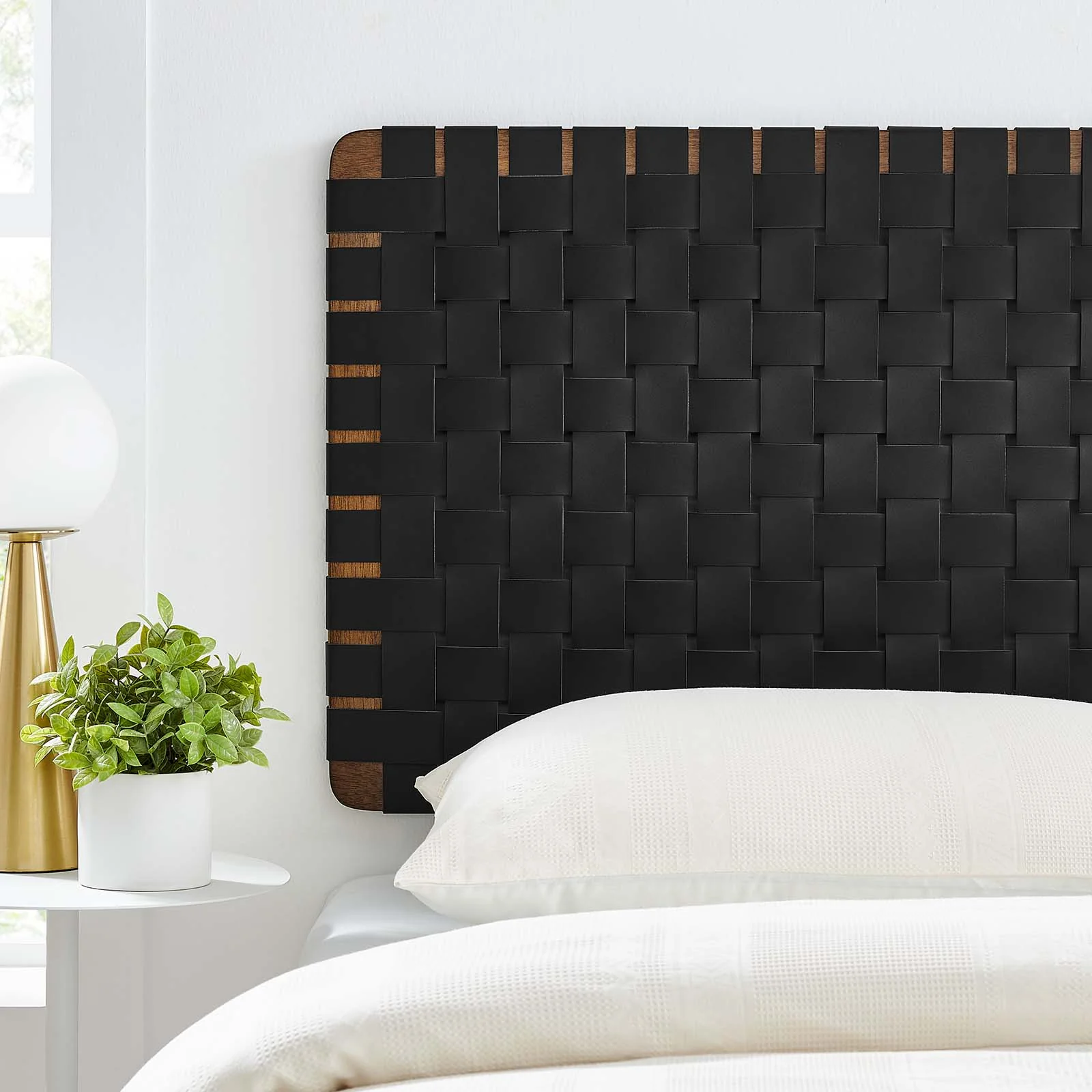 Sparta Weave Wall-Mount Twin Vegan Leather Headboard By Modway - MOD-7120 - Image 23