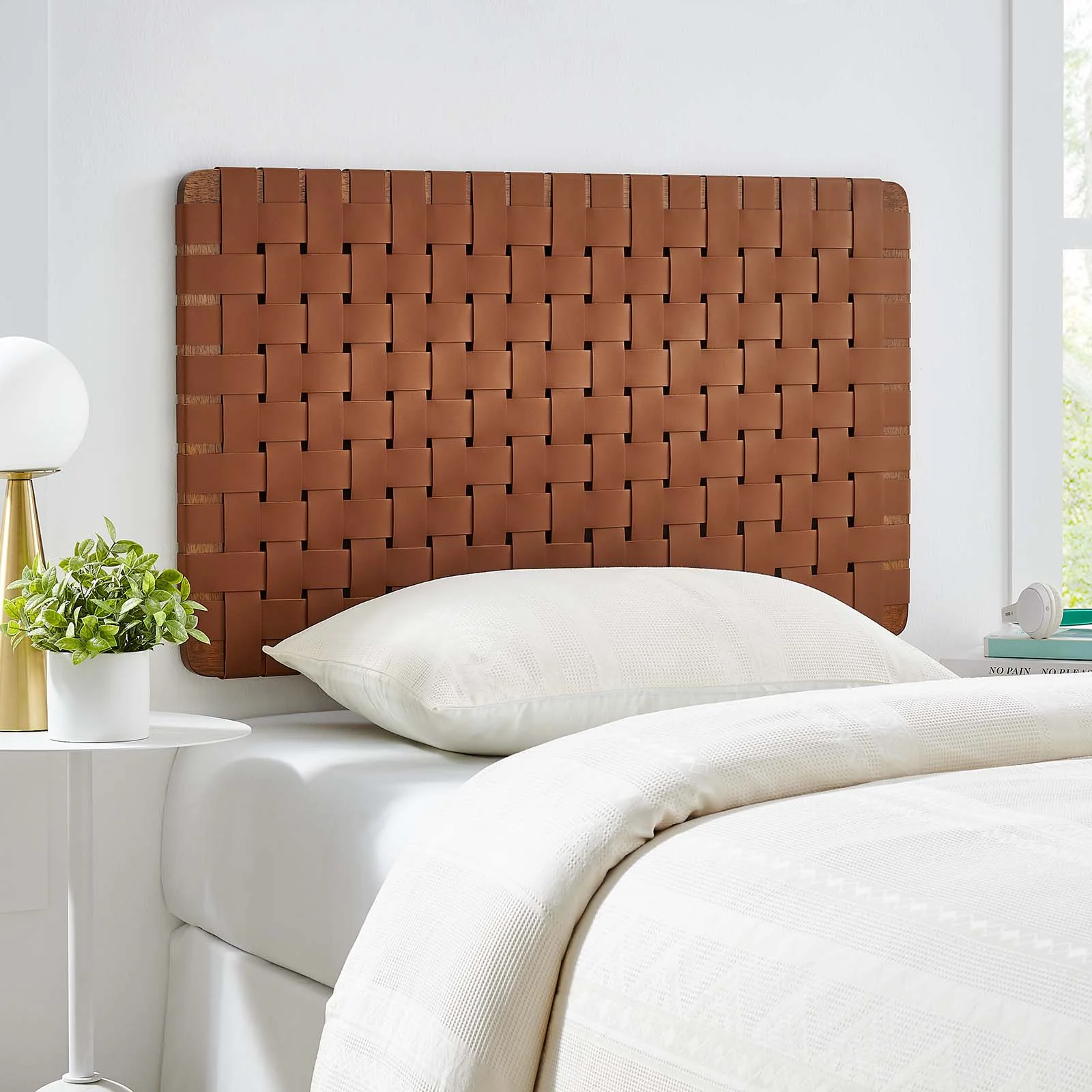 Sparta Weave Wall-Mount Twin Vegan Leather Headboard By Modway - MOD-7120 - Image 32